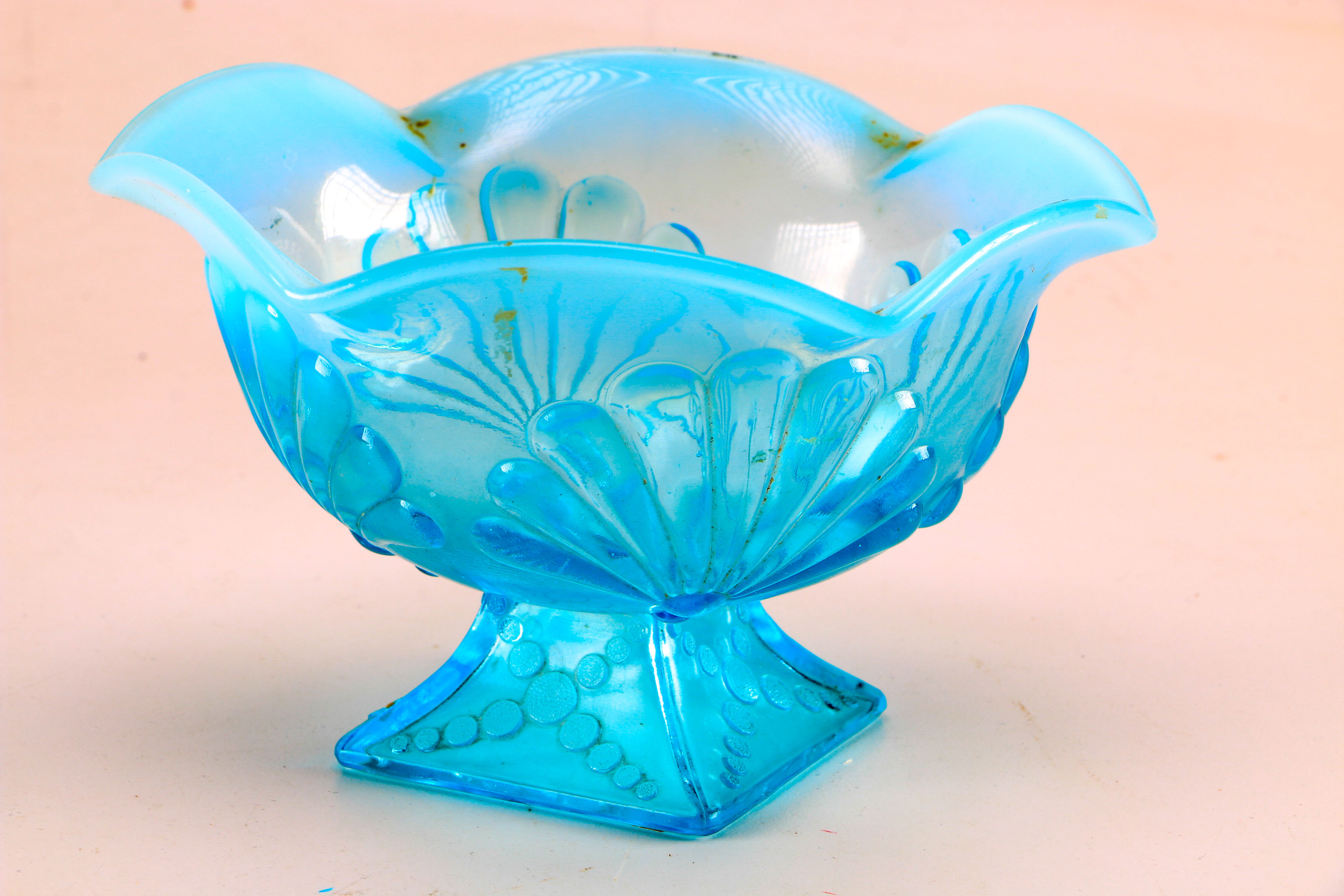 Blue Uranium Glass Dishes