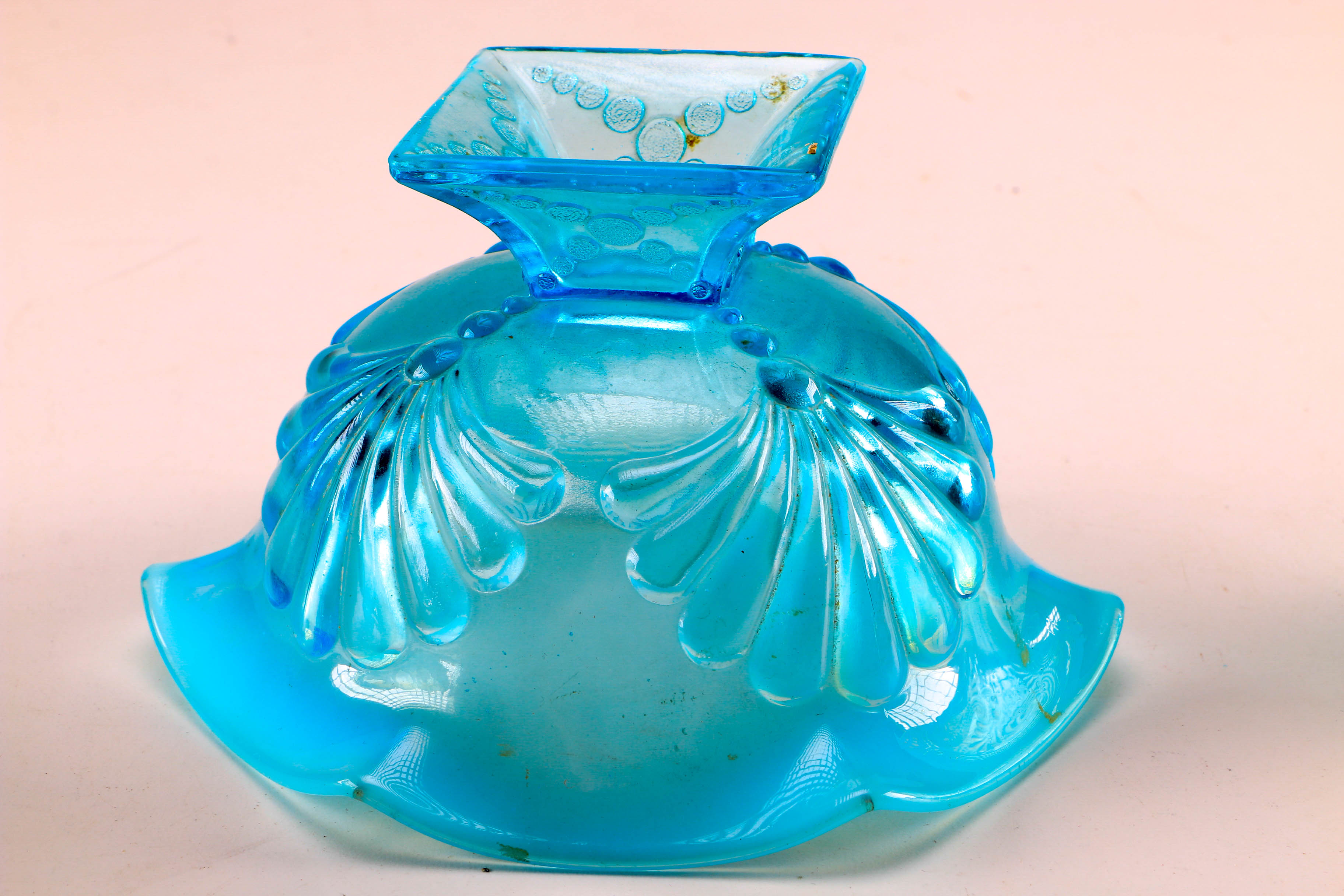 Blue Uranium Glass Dishes