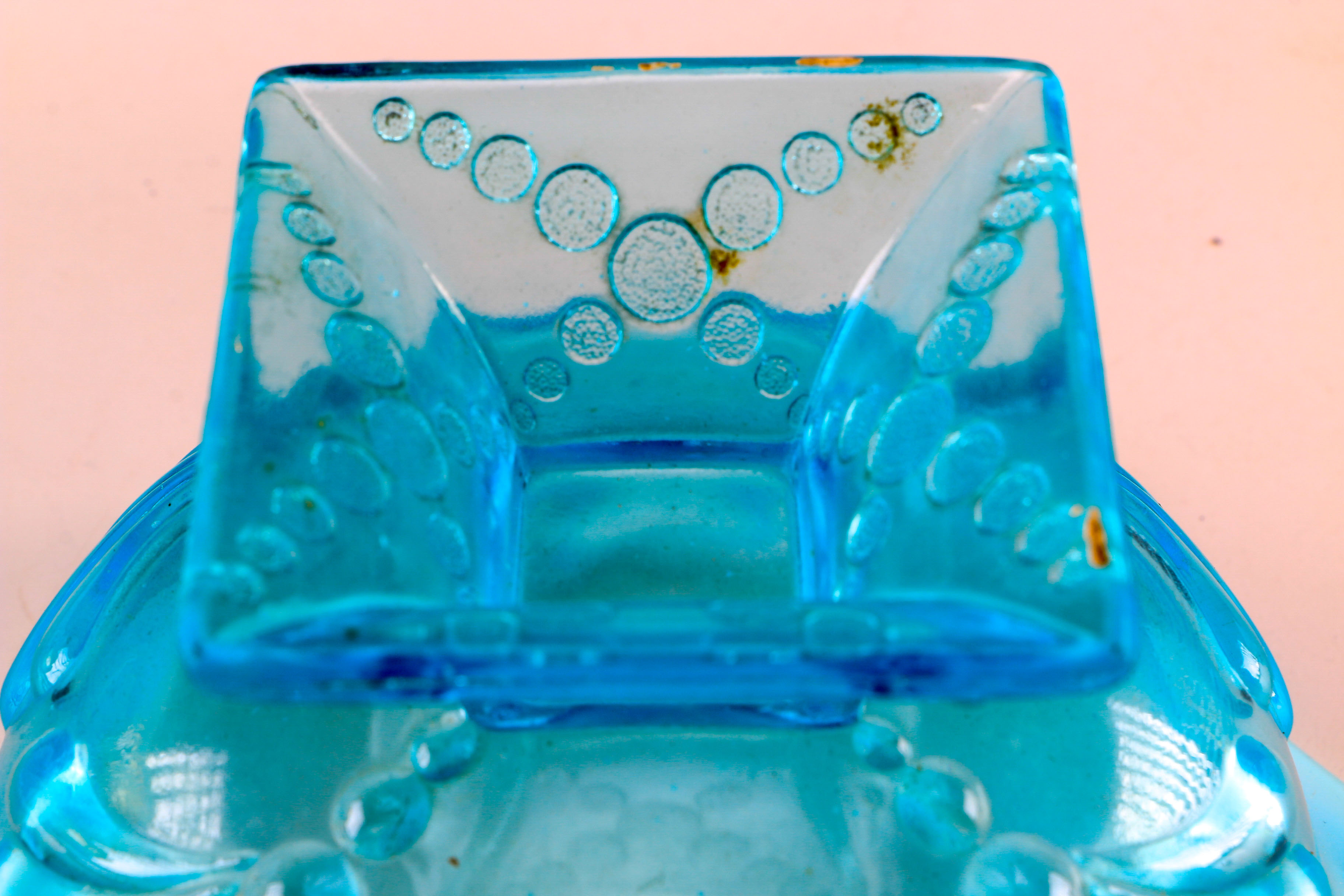 Blue Uranium Glass Dishes