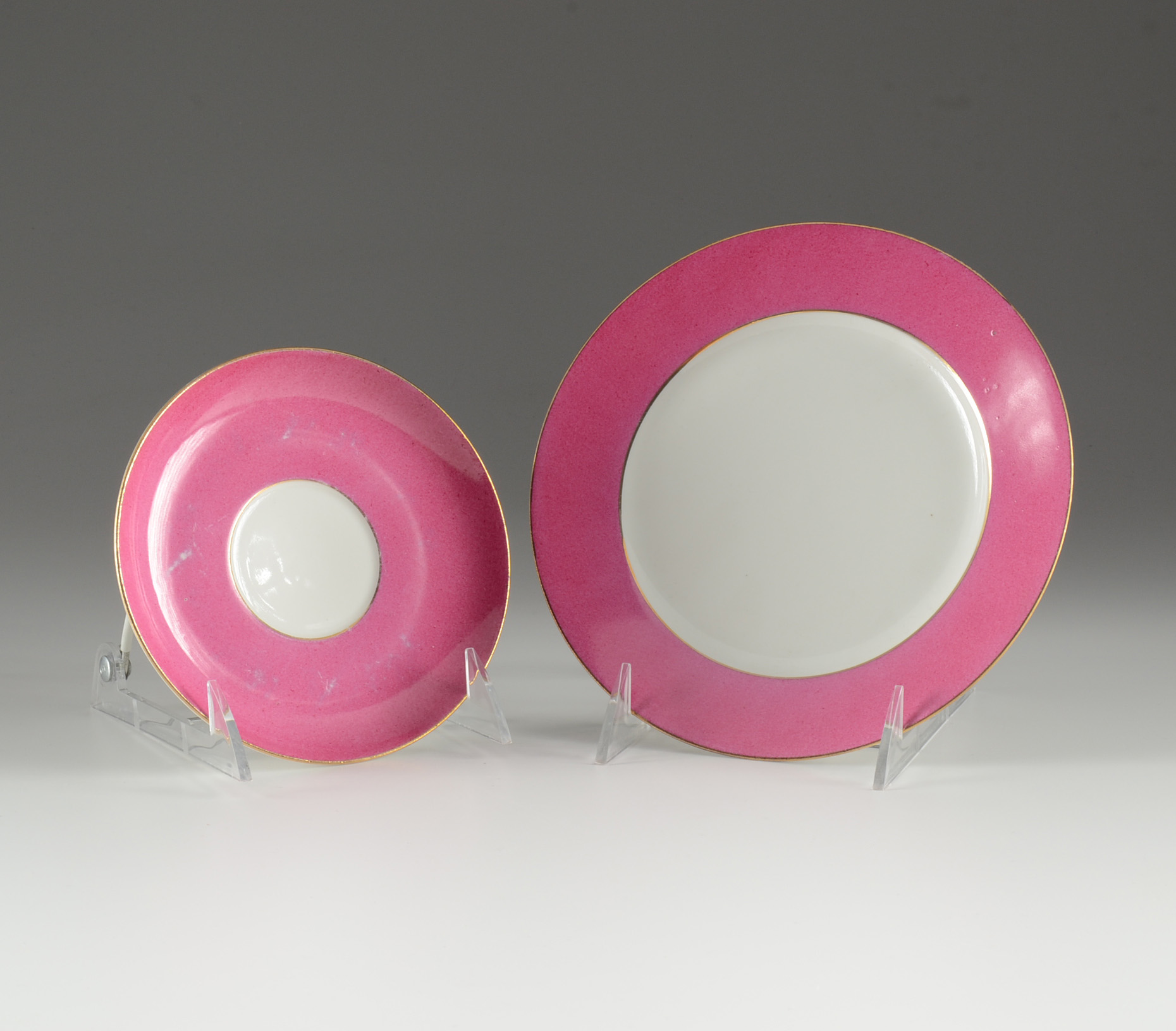 Limoge Belvedere Hand-painted Pink Tea and Dessert Set