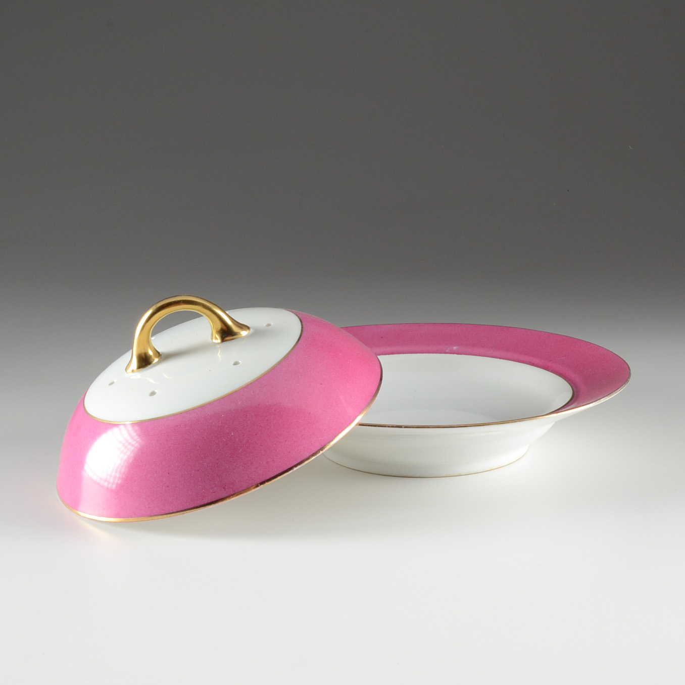 Limoge Belvedere Hand-painted Pink Tea and Dessert Set