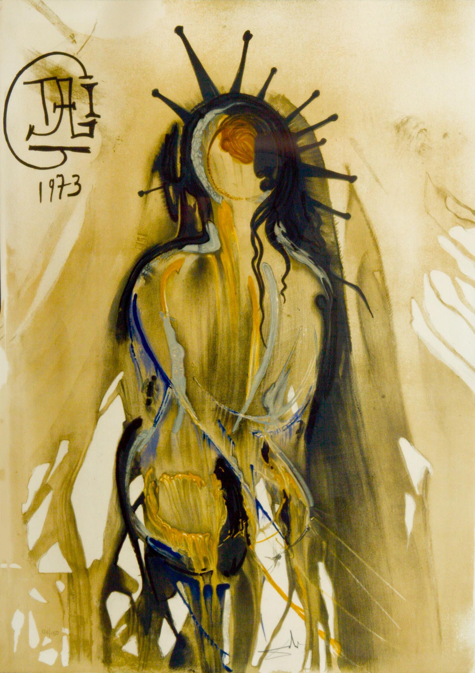 Salvador Dali Limited Edition Lithograph "New York Christ"