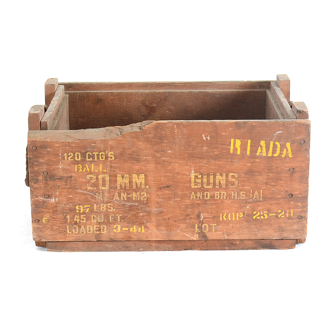 Vintage Ammunition Wood Crate