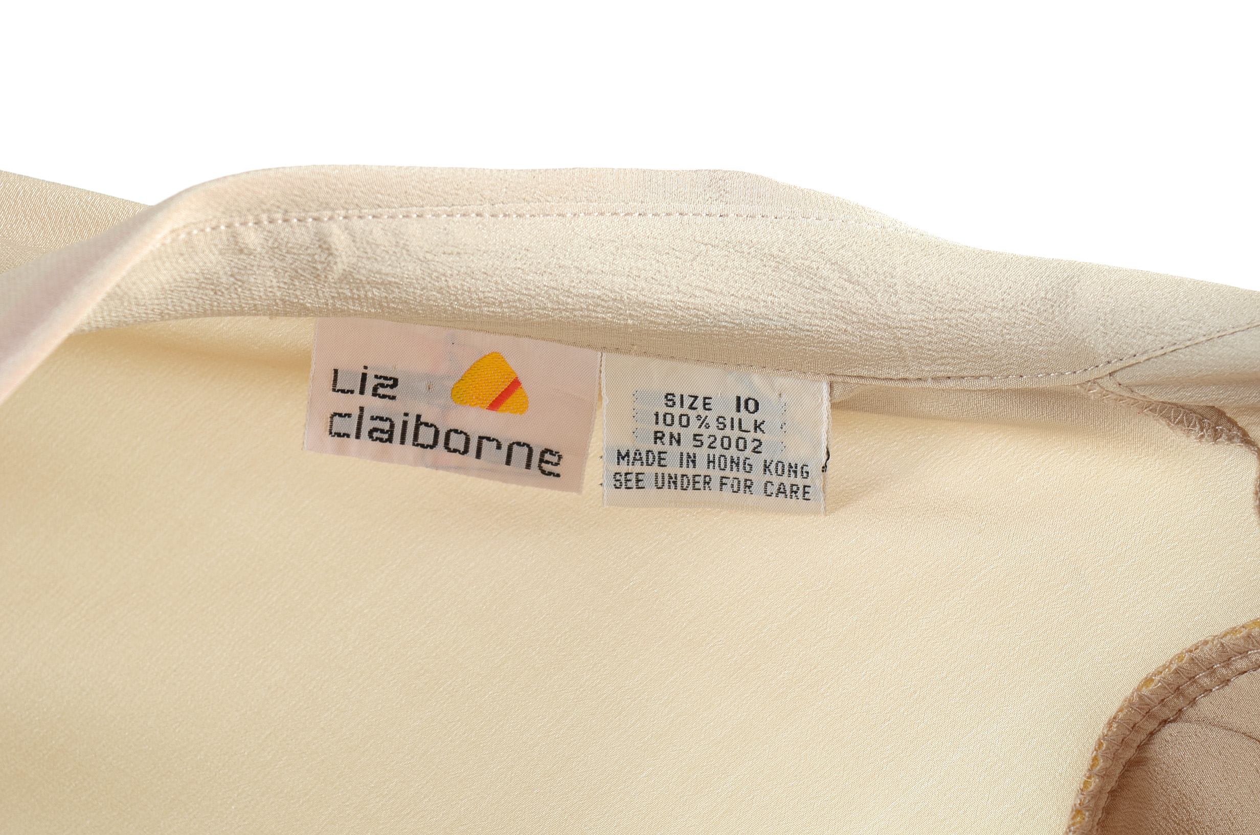 Donna Mizar Brown Leather Pants and a Liz Claiborne Silk Blouse