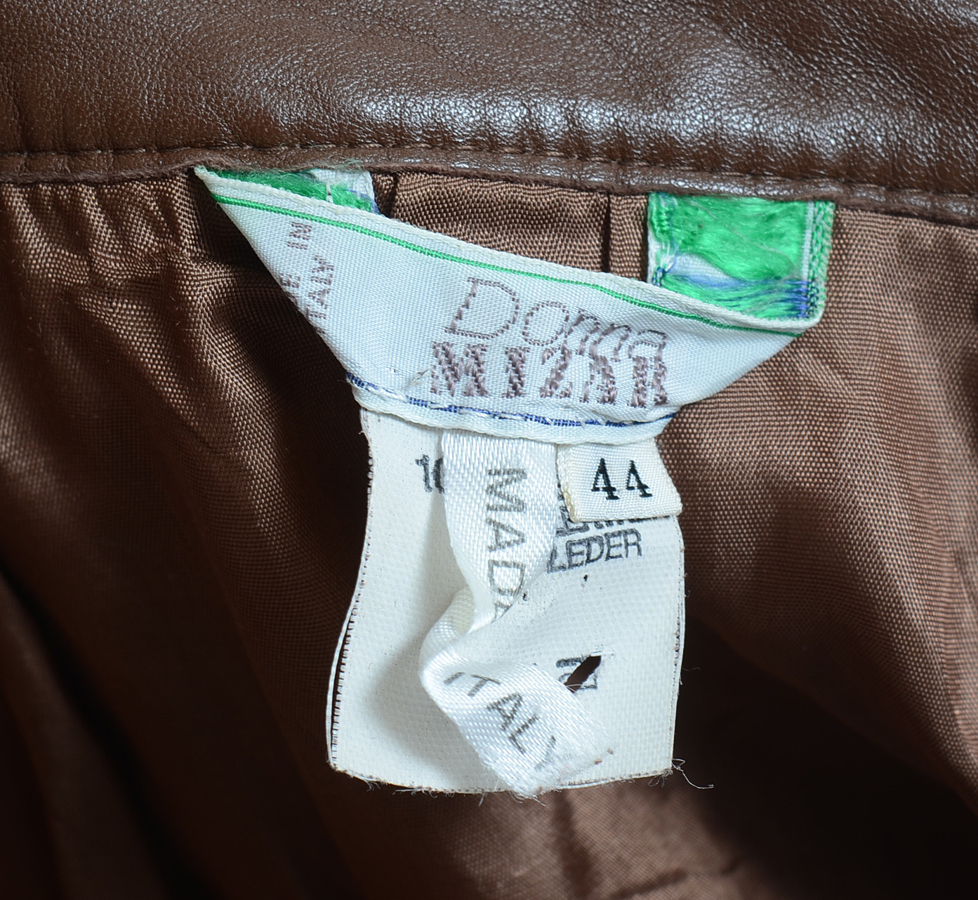 Donna Mizar Brown Leather Pants and a Liz Claiborne Silk Blouse