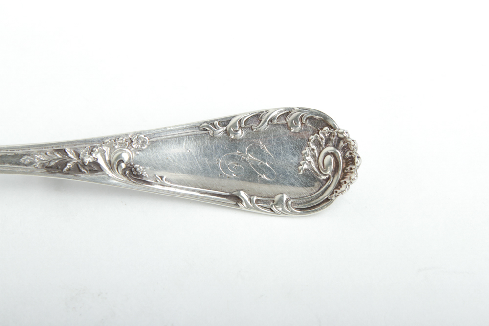 Sterling and Sterling Handled Serving Spoons and Forks