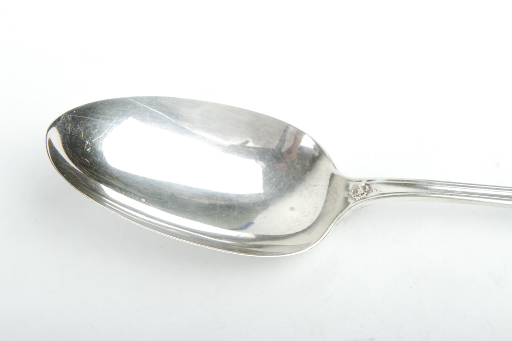 Sterling and Sterling Handled Serving Spoons and Forks