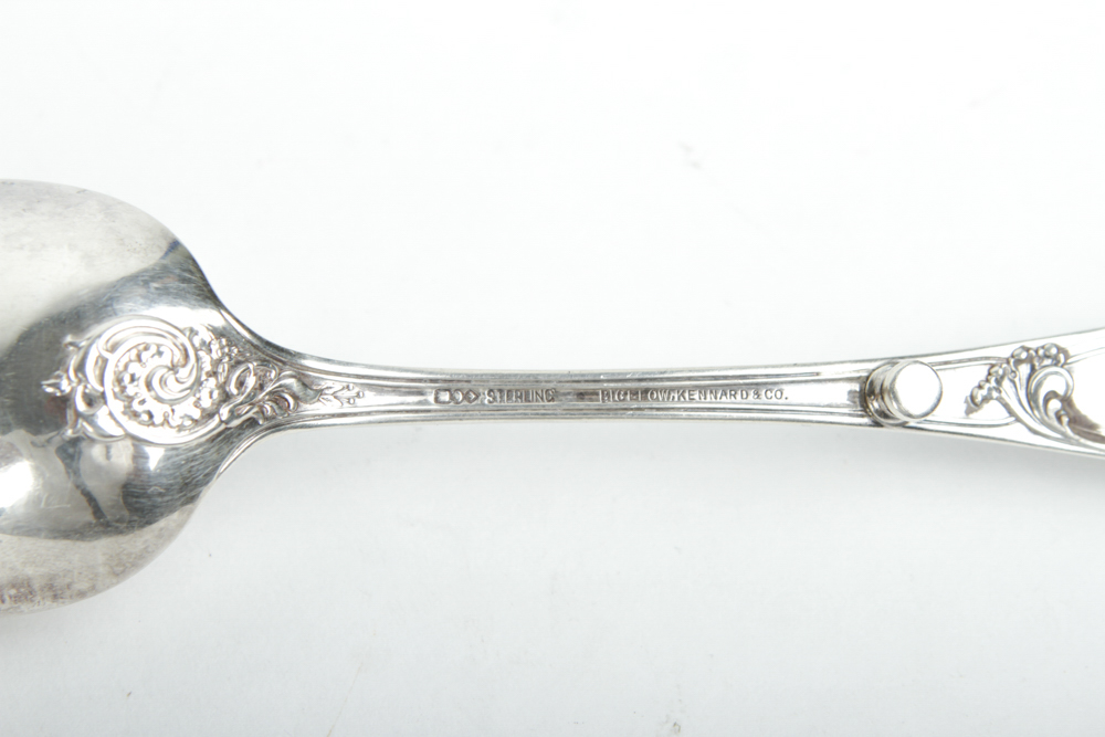 Sterling and Sterling Handled Serving Spoons and Forks