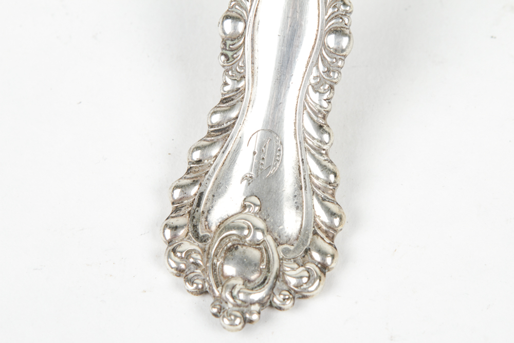 Sterling and Sterling Handled Serving Spoons and Forks