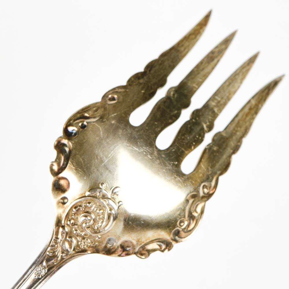 Sterling and Sterling Handled Serving Spoons and Forks