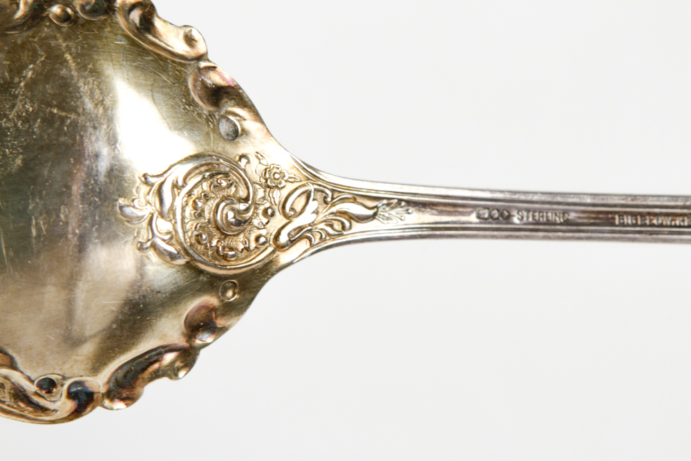 Sterling and Sterling Handled Serving Spoons and Forks