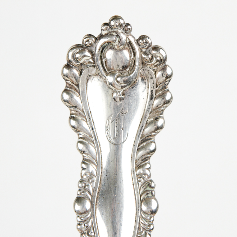 Sterling and Sterling Handled Serving Spoons and Forks