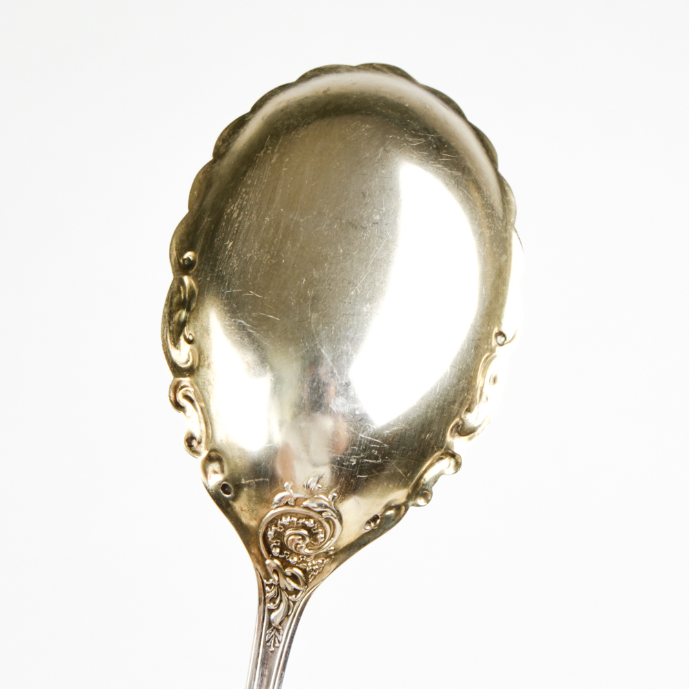 Sterling and Sterling Handled Serving Spoons and Forks