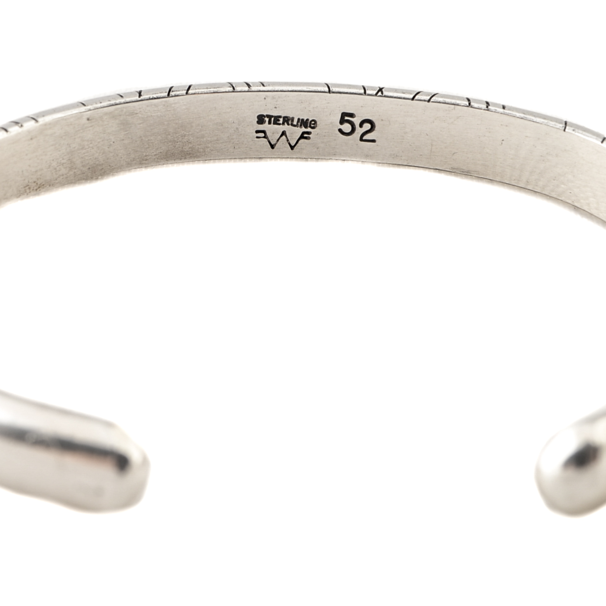 Native American Signed Sterling Silver Cuff Bracelet