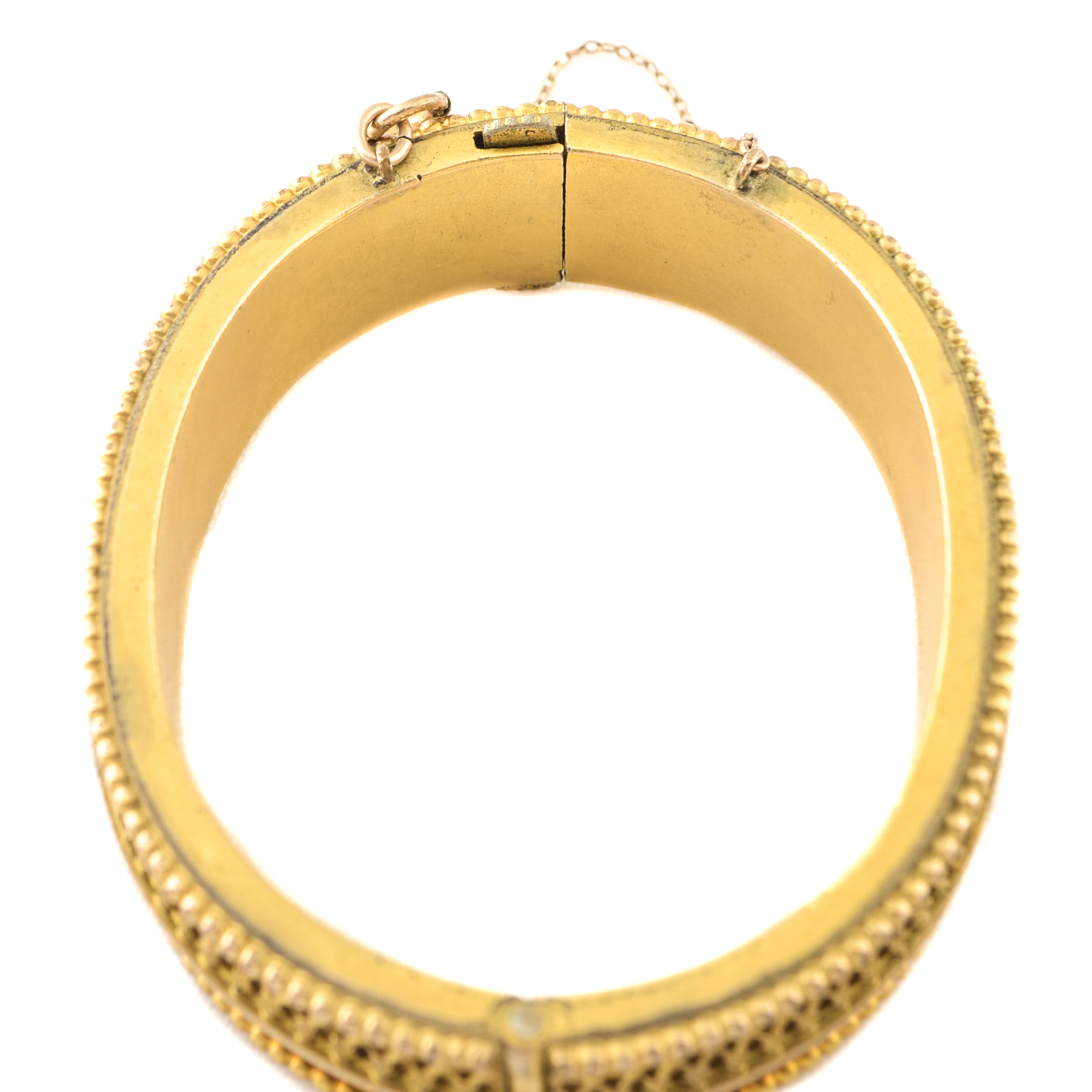 Pair of Victorian Etruscan Revival Hinged Wedding Bangles