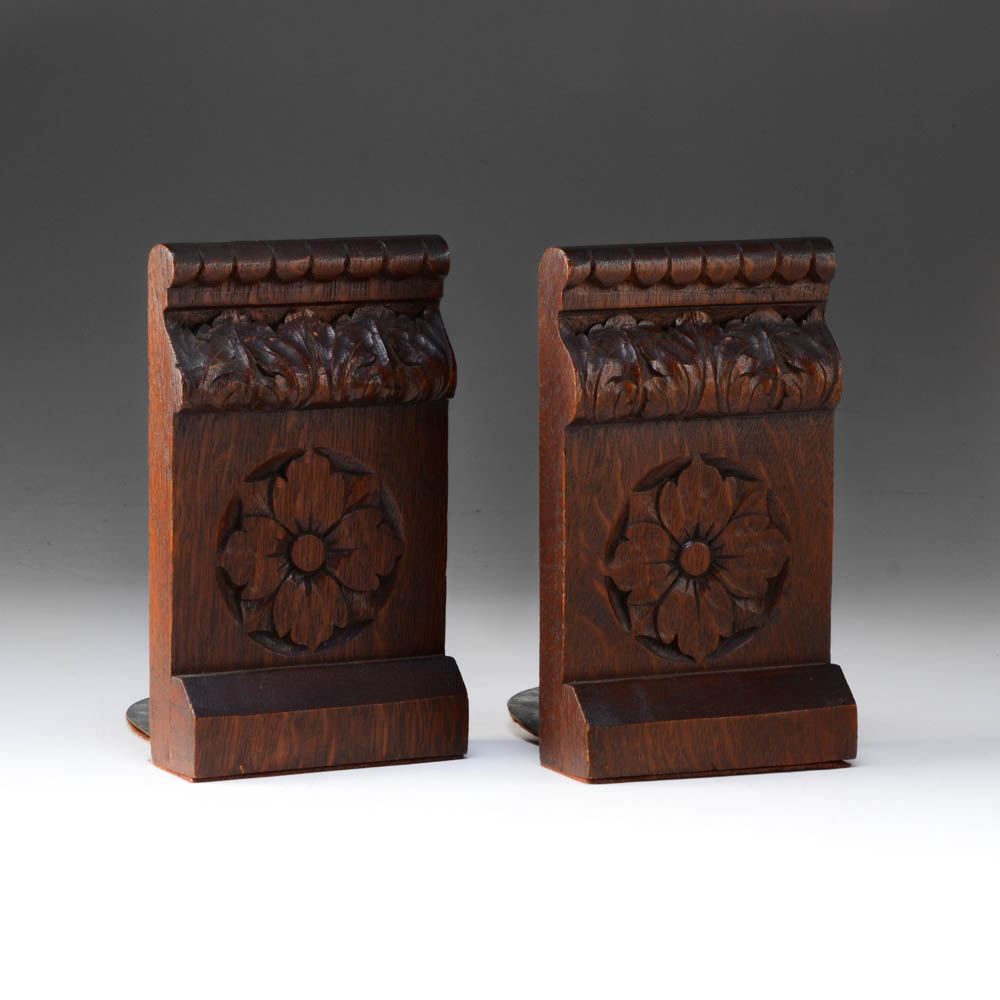 Cincinnati Art Carved Bookends Attributed to William H. Fry