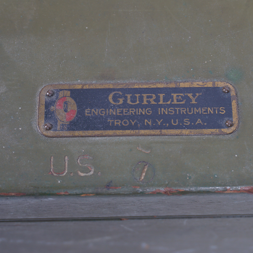 Antique Brass W.& L. E. GURLEY Surveyors Engineering Transit Tripod And Wood Box