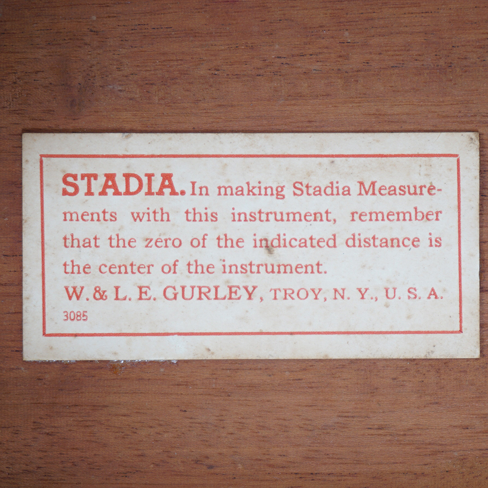 Antique Brass W.& L. E. GURLEY Surveyors Engineering Transit Tripod And Wood Box