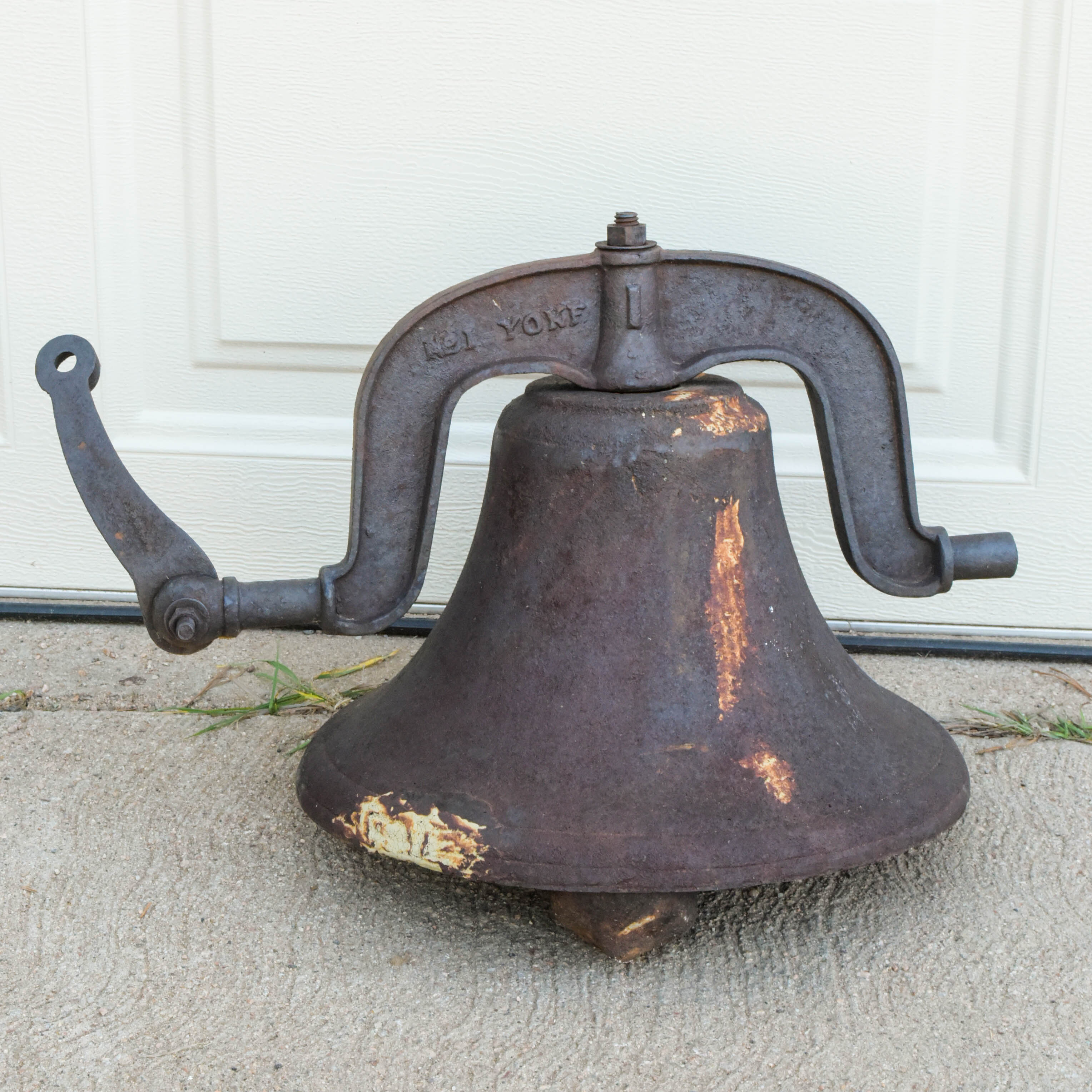 Antique 1880s Cast Iron School House Bell