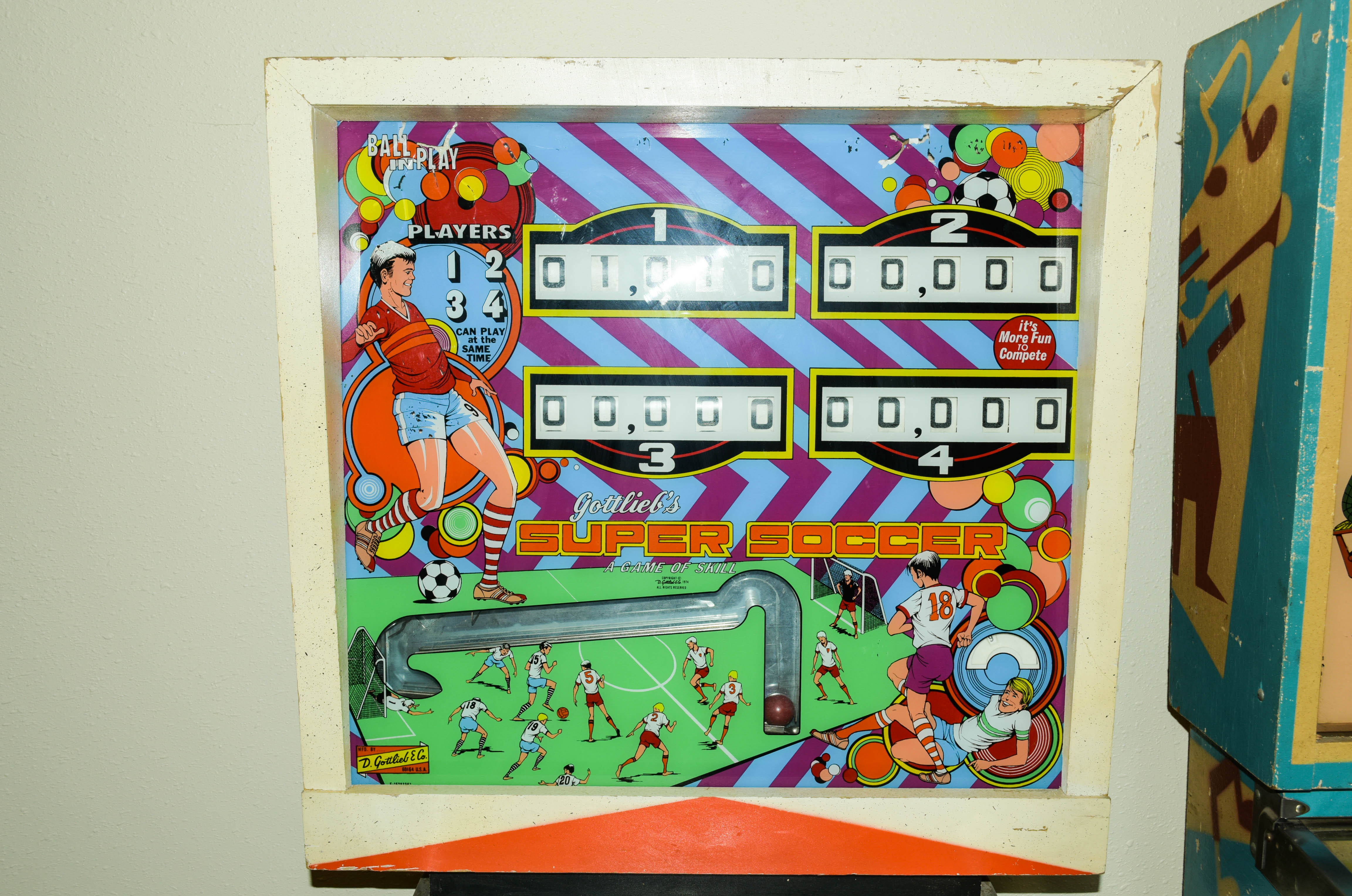 Vintage 1970s "Super Soccer" Pinball Machine