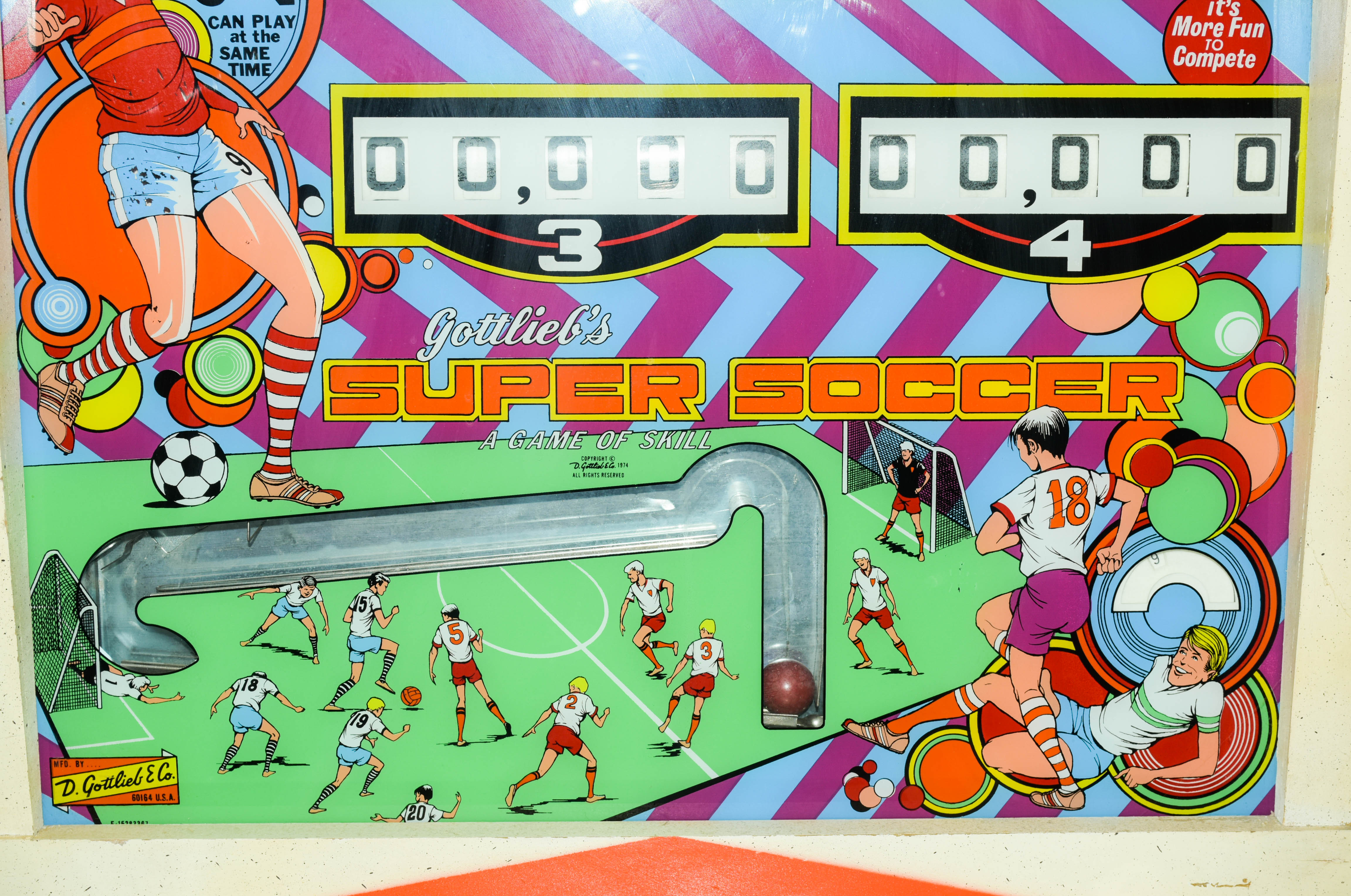 Vintage 1970s "Super Soccer" Pinball Machine