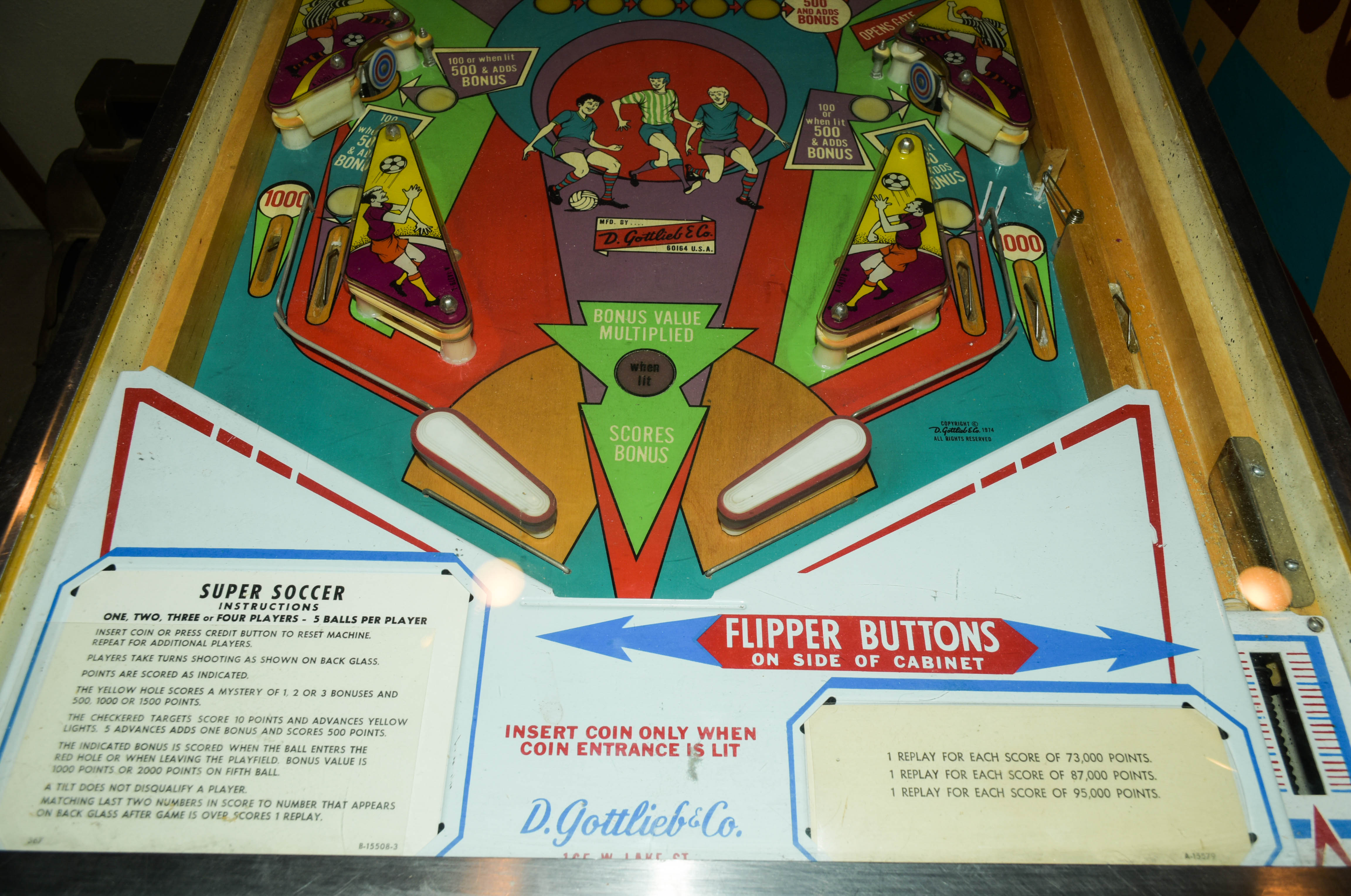 Vintage 1970s "Super Soccer" Pinball Machine