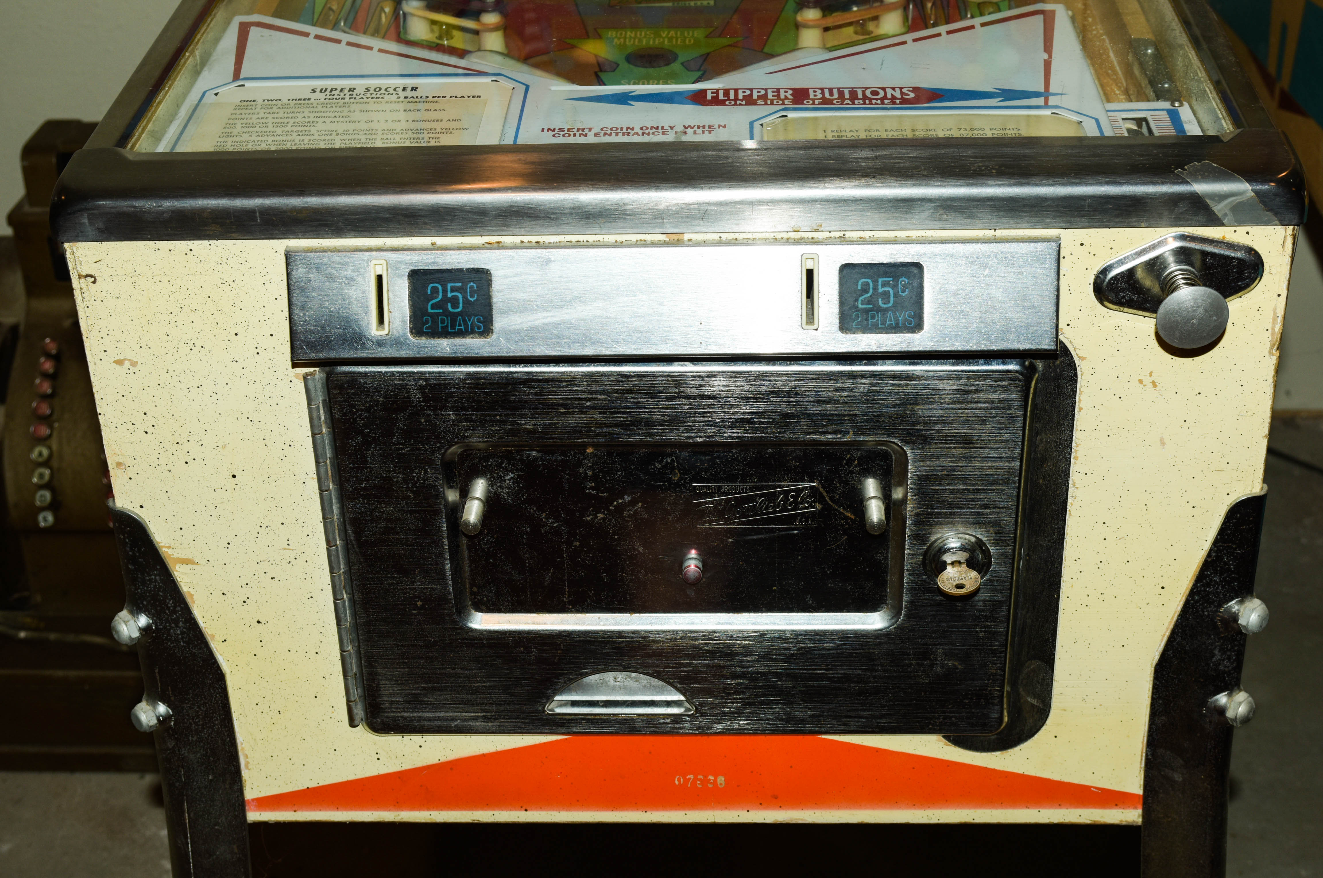 Vintage 1970s "Super Soccer" Pinball Machine