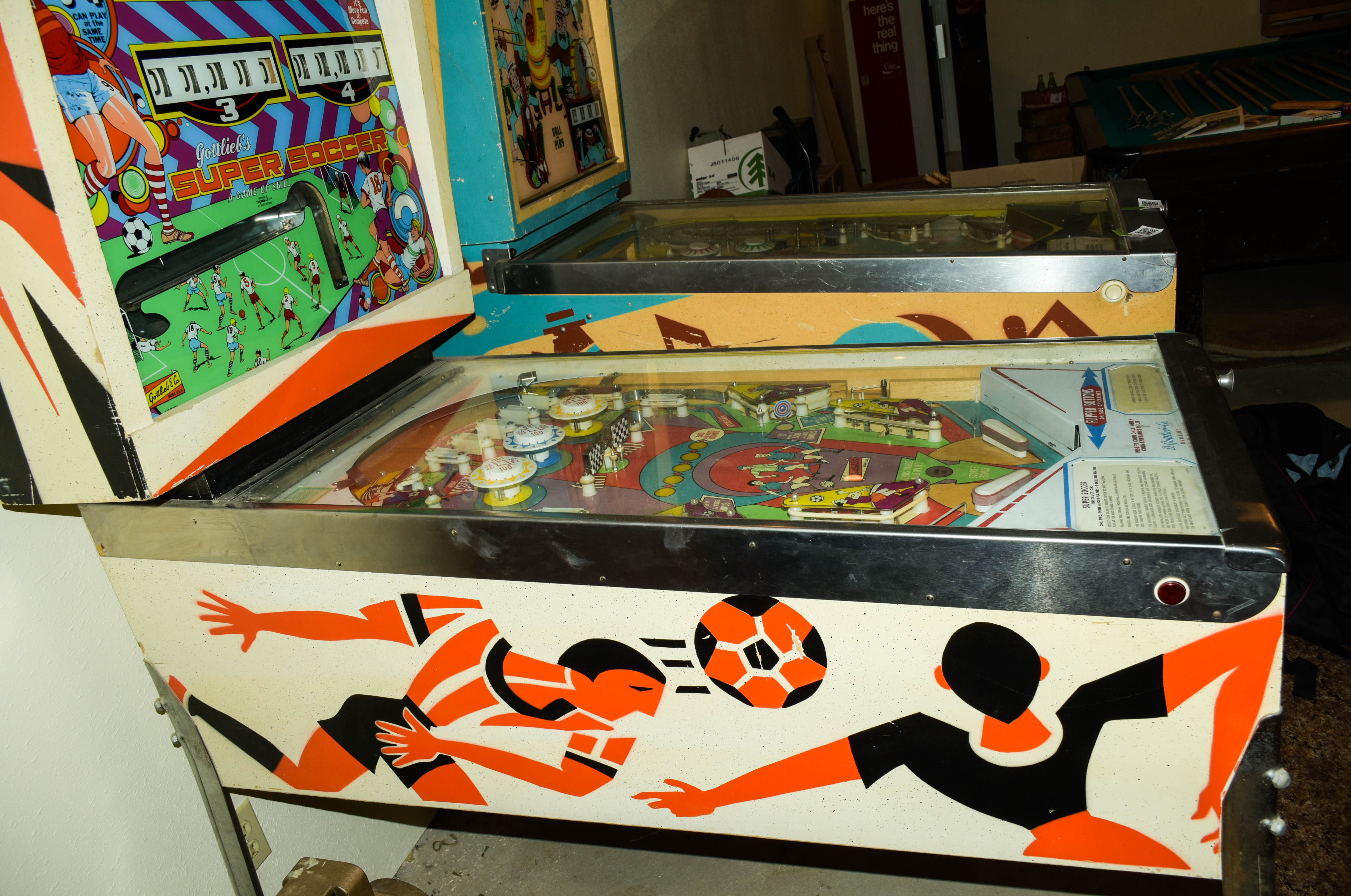 Vintage 1970s "Super Soccer" Pinball Machine