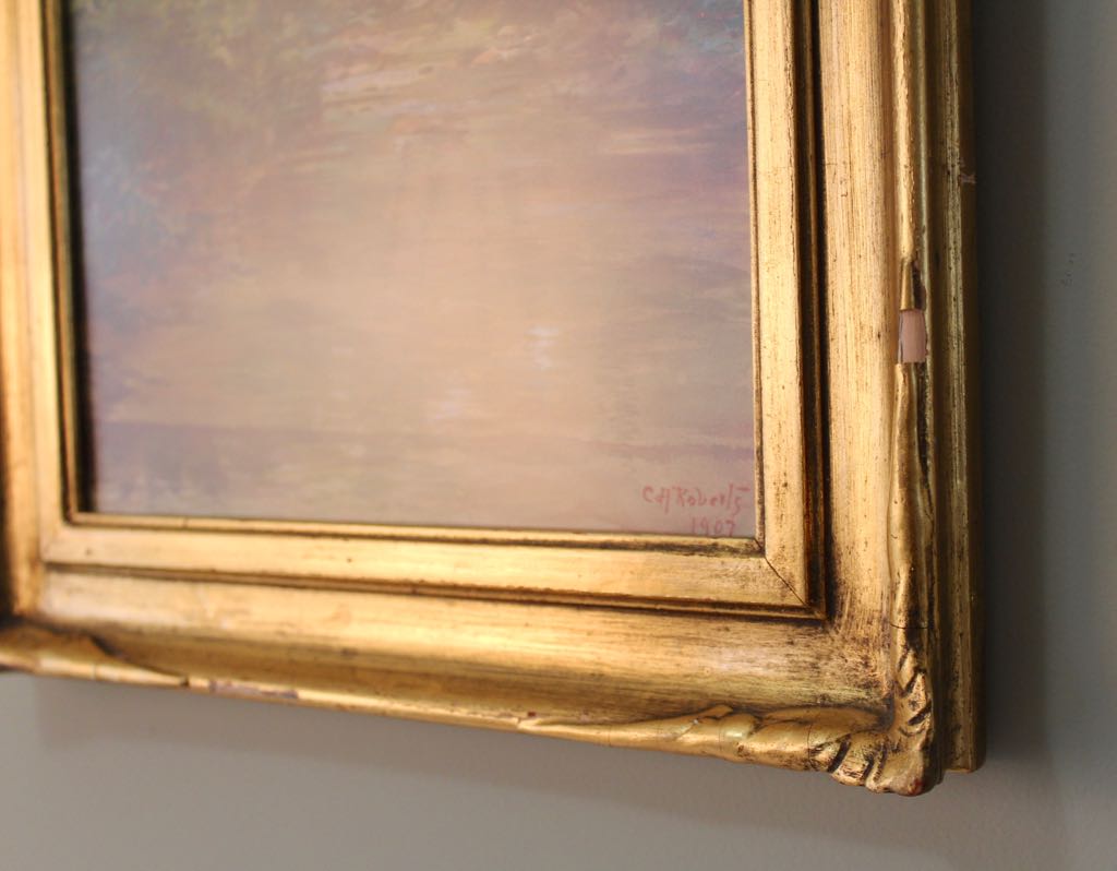 Antique Original Gouache on Paper Signed C.H. Roberts