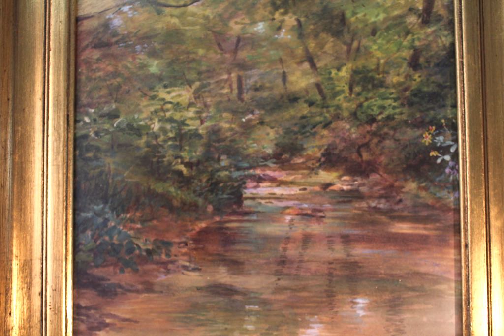 Antique Original Gouache on Paper Signed C.H. Roberts