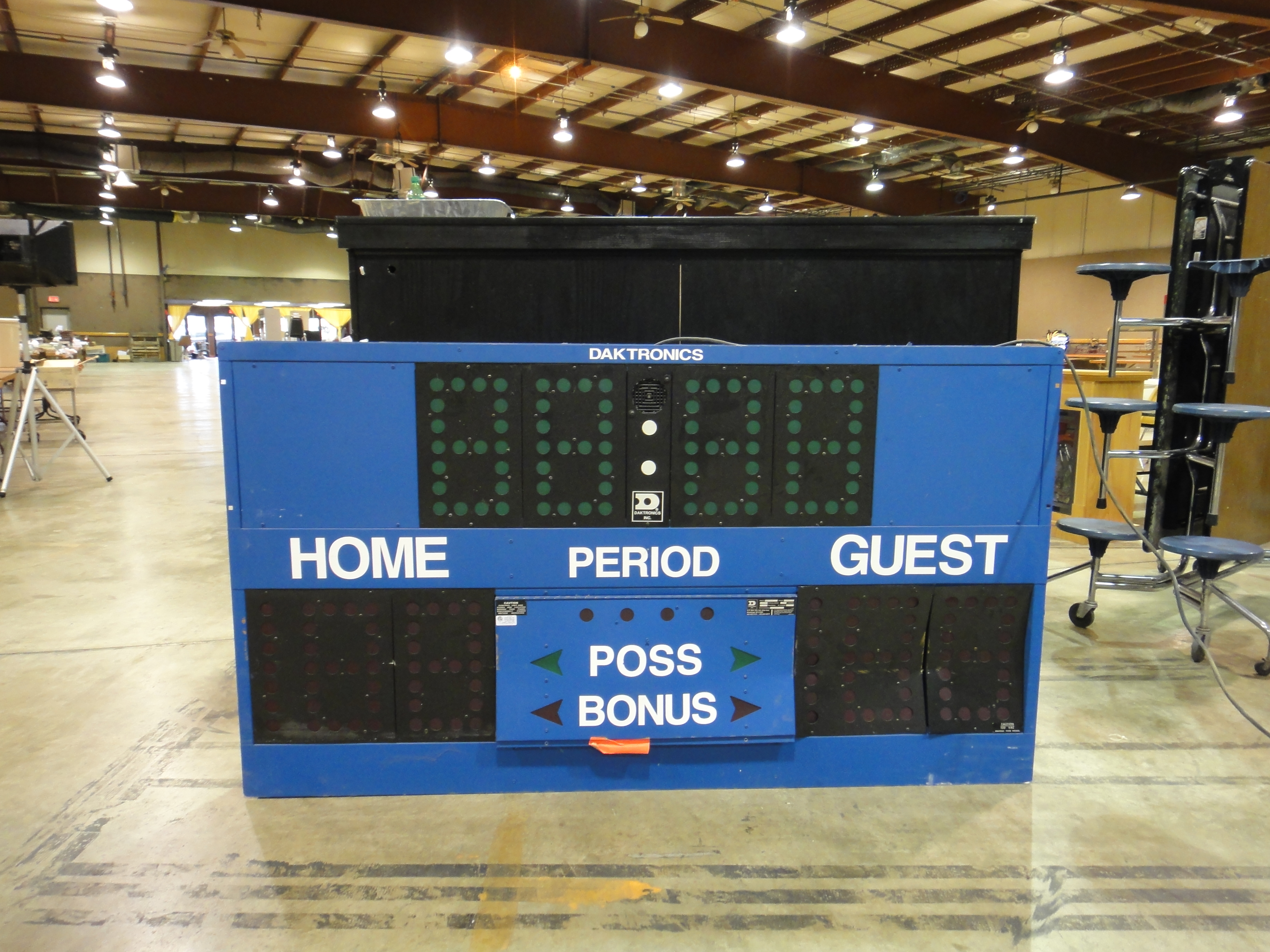 Two Daktronics Hockey Score Boards and Daktronics Console