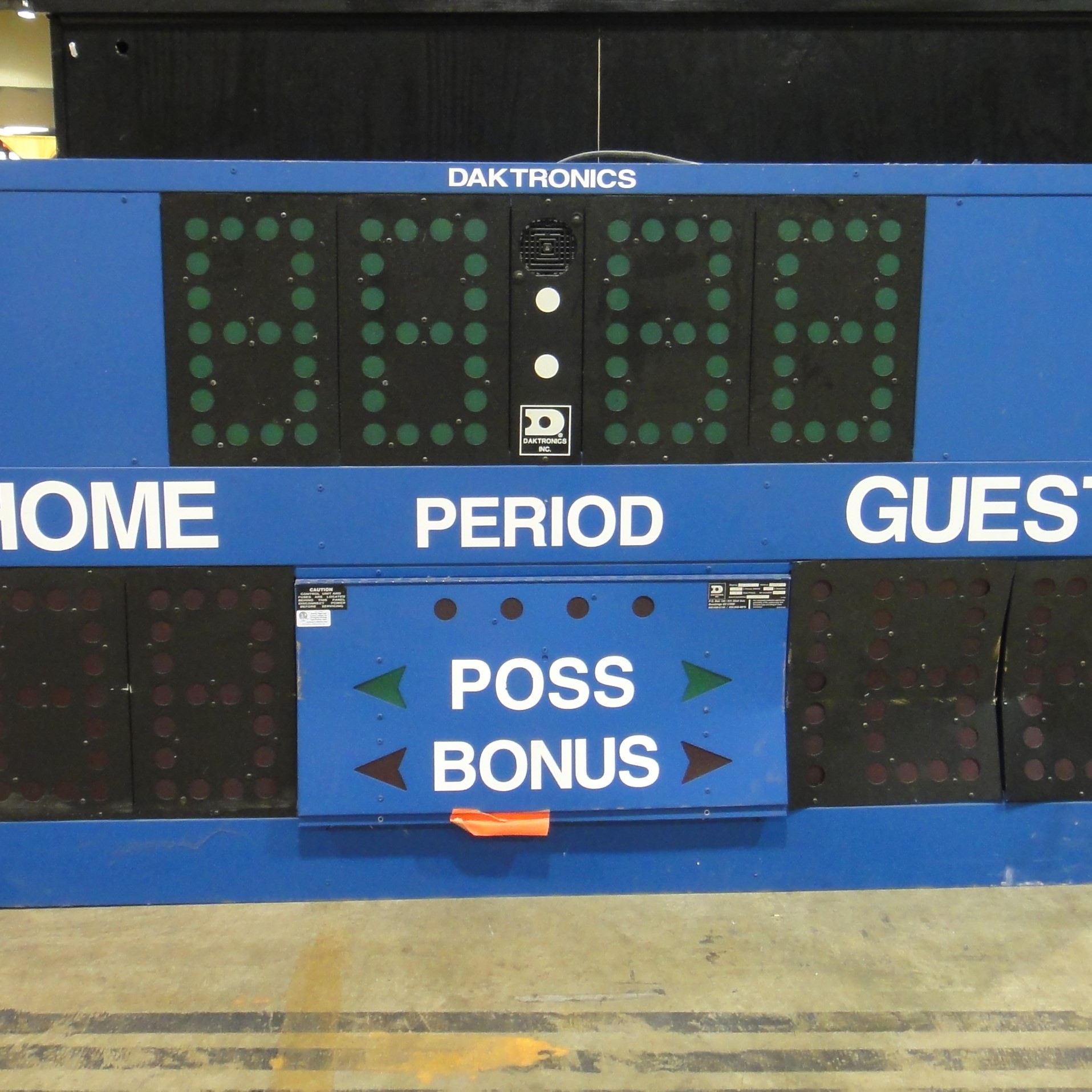 Two Daktronics Hockey Score Boards and Daktronics Console