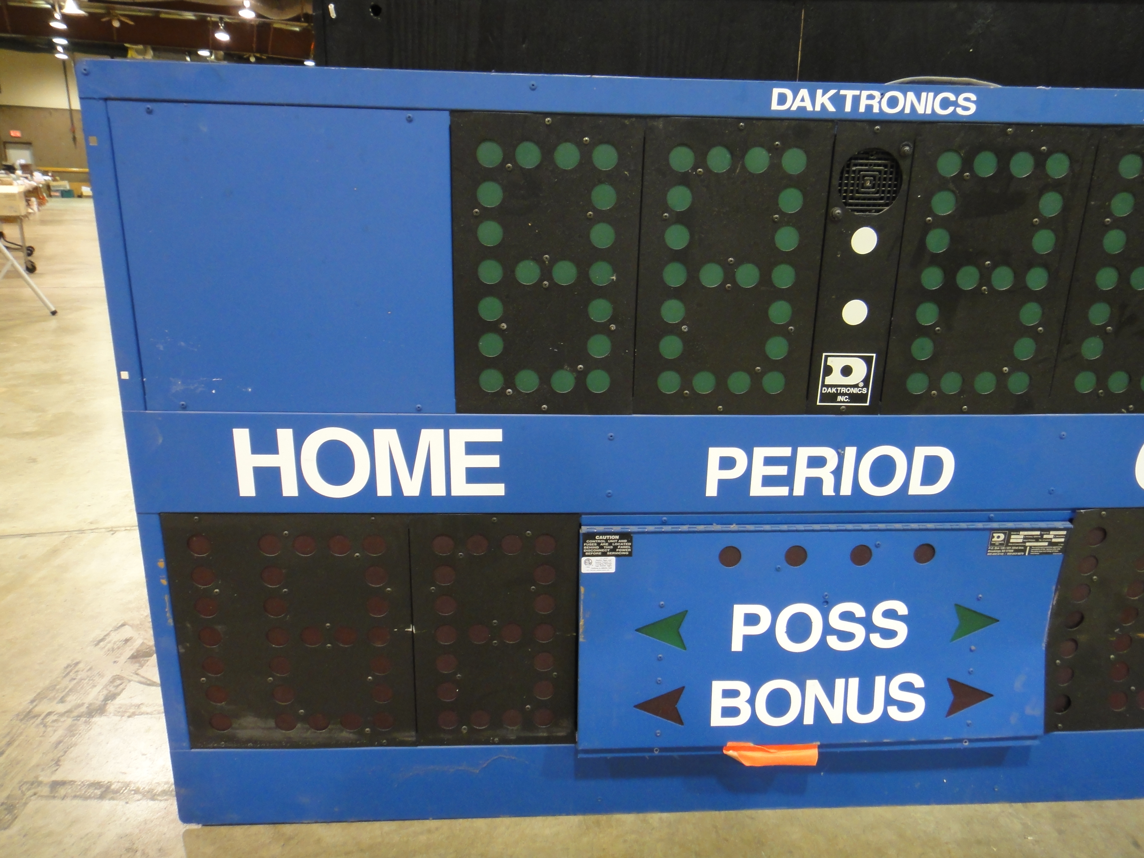 Two Daktronics Hockey Score Boards and Daktronics Console