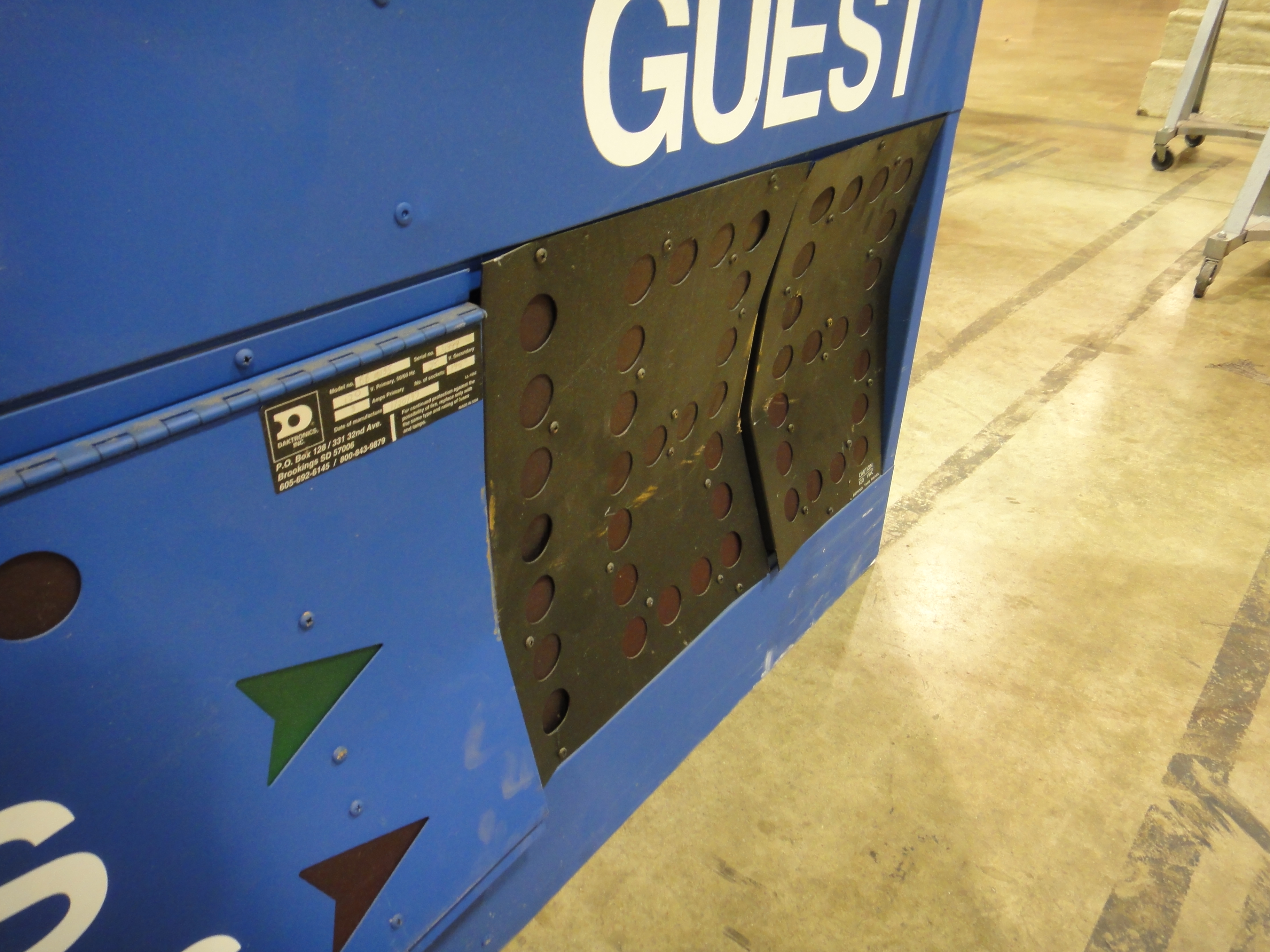 Two Daktronics Hockey Score Boards and Daktronics Console