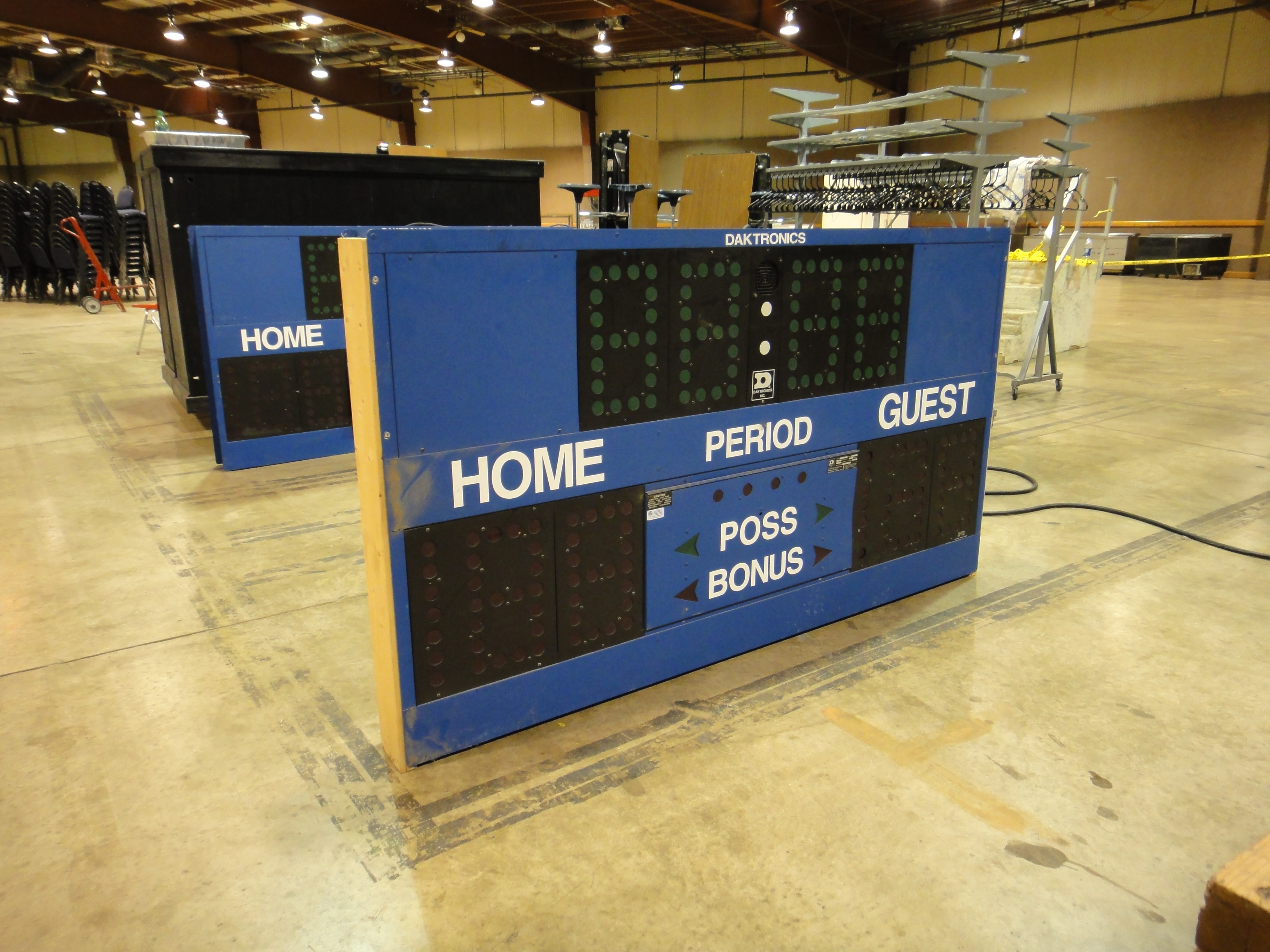 Two Daktronics Hockey Score Boards and Daktronics Console