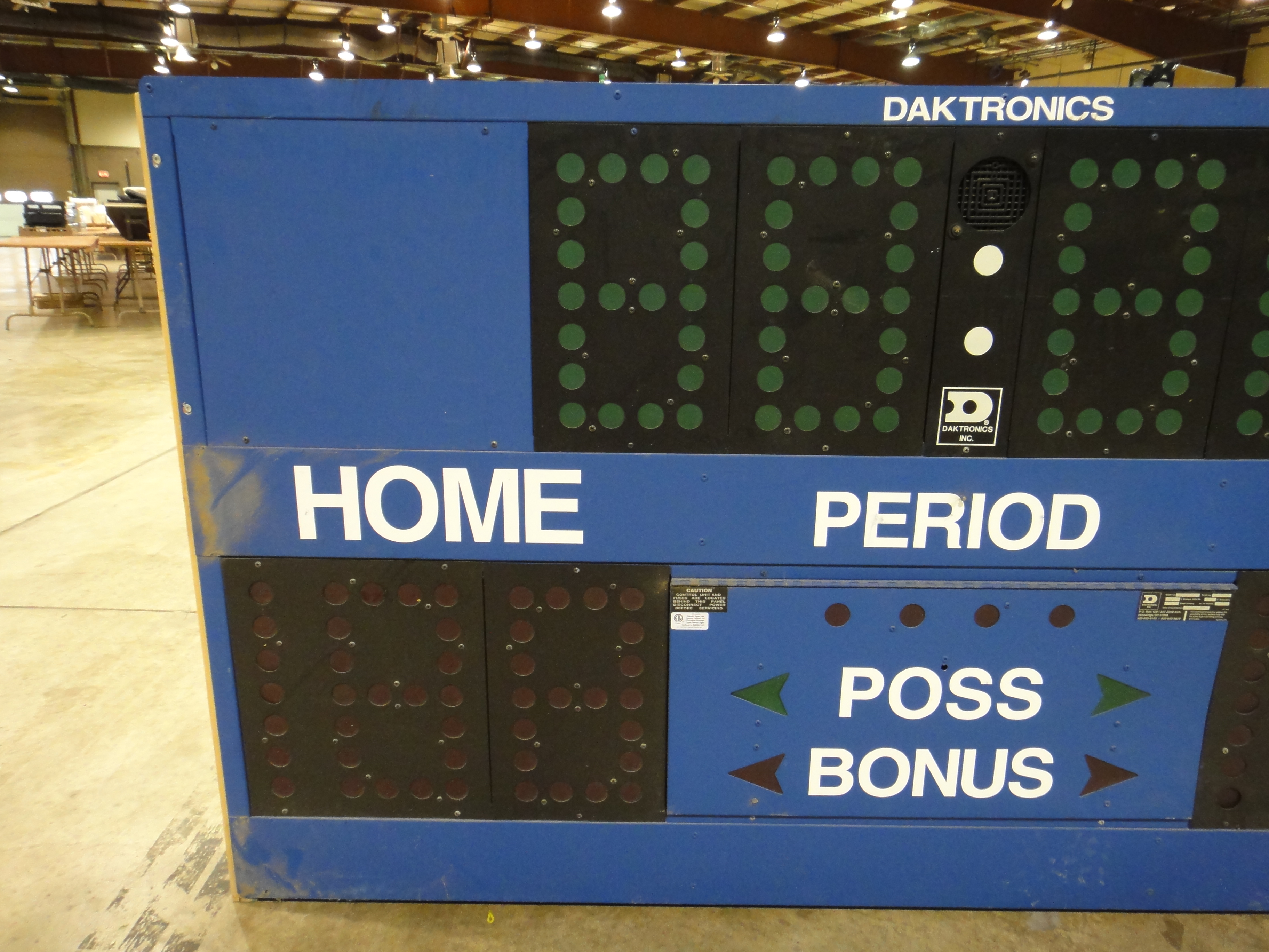 Two Daktronics Hockey Score Boards and Daktronics Console