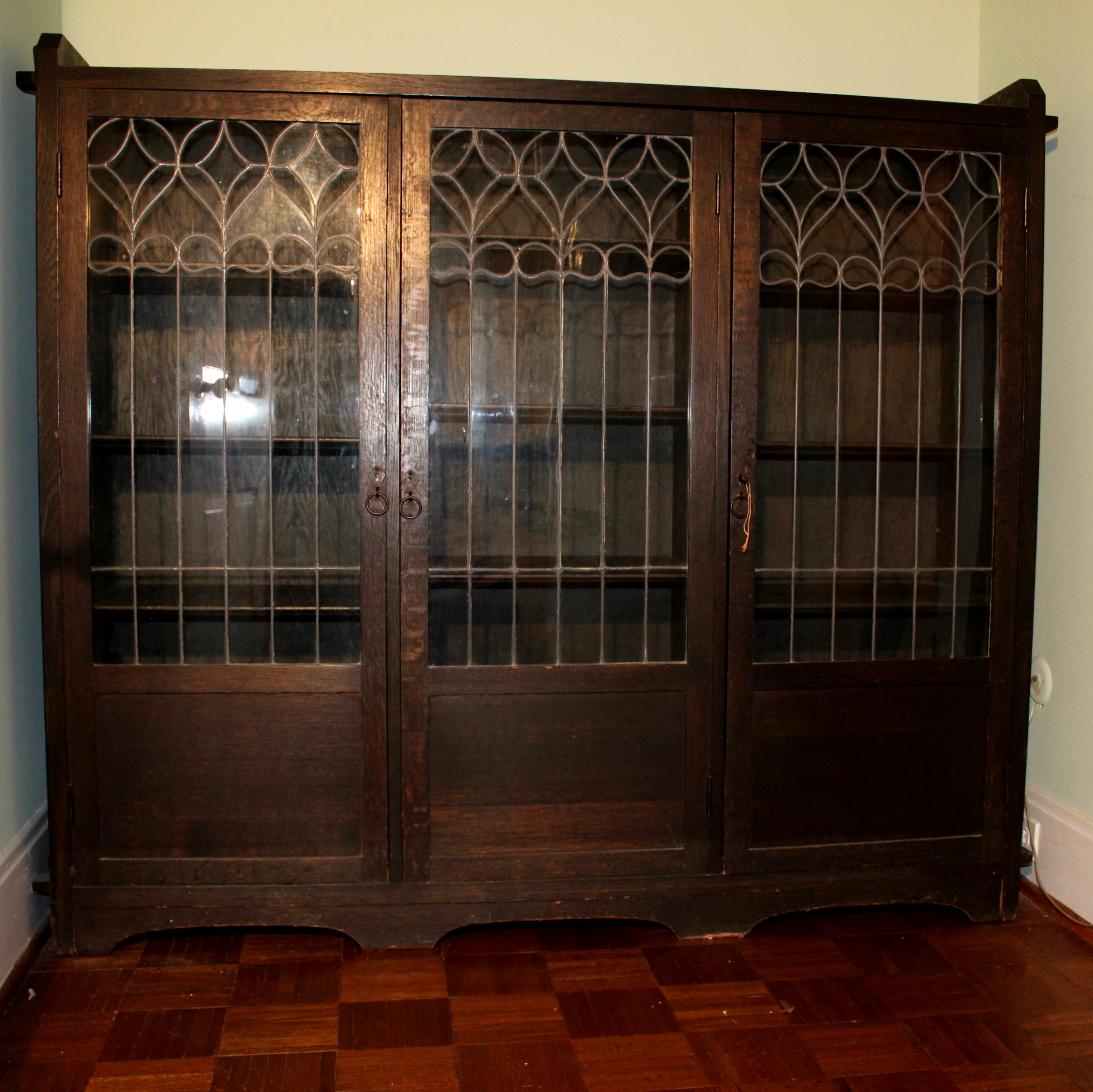 Antique Limbert Glass-Front Bookcase
