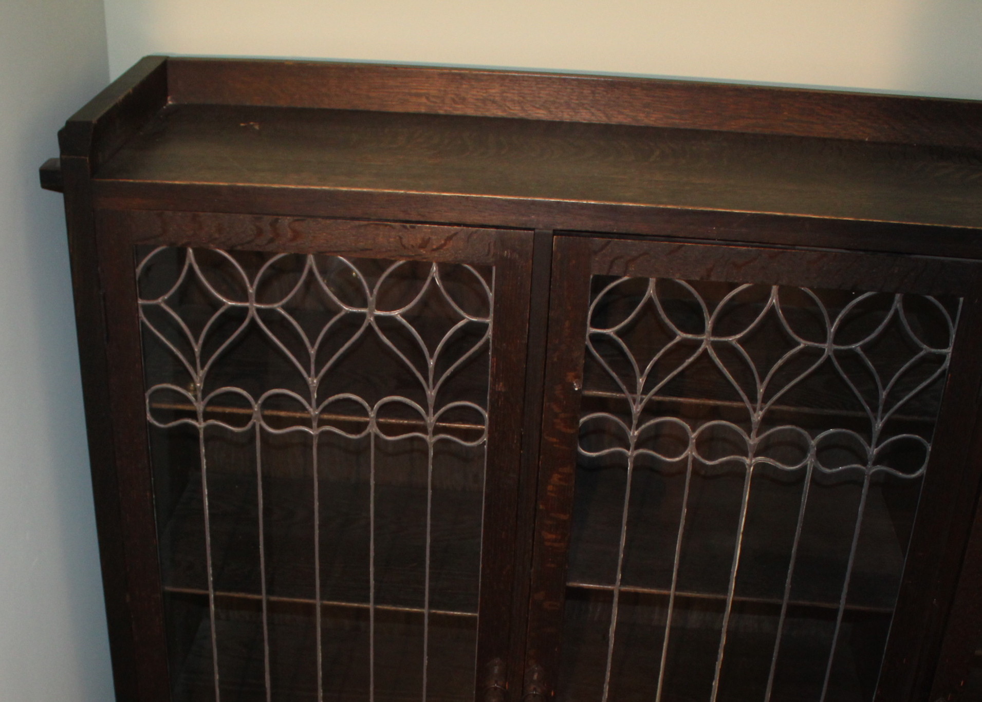 Antique Limbert Glass-Front Bookcase