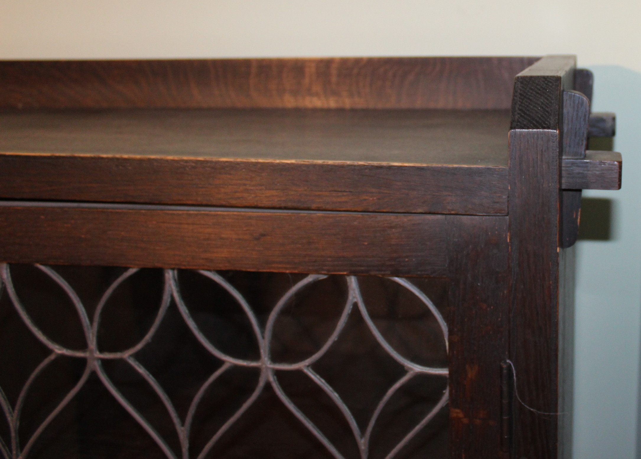 Antique Limbert Glass-Front Bookcase