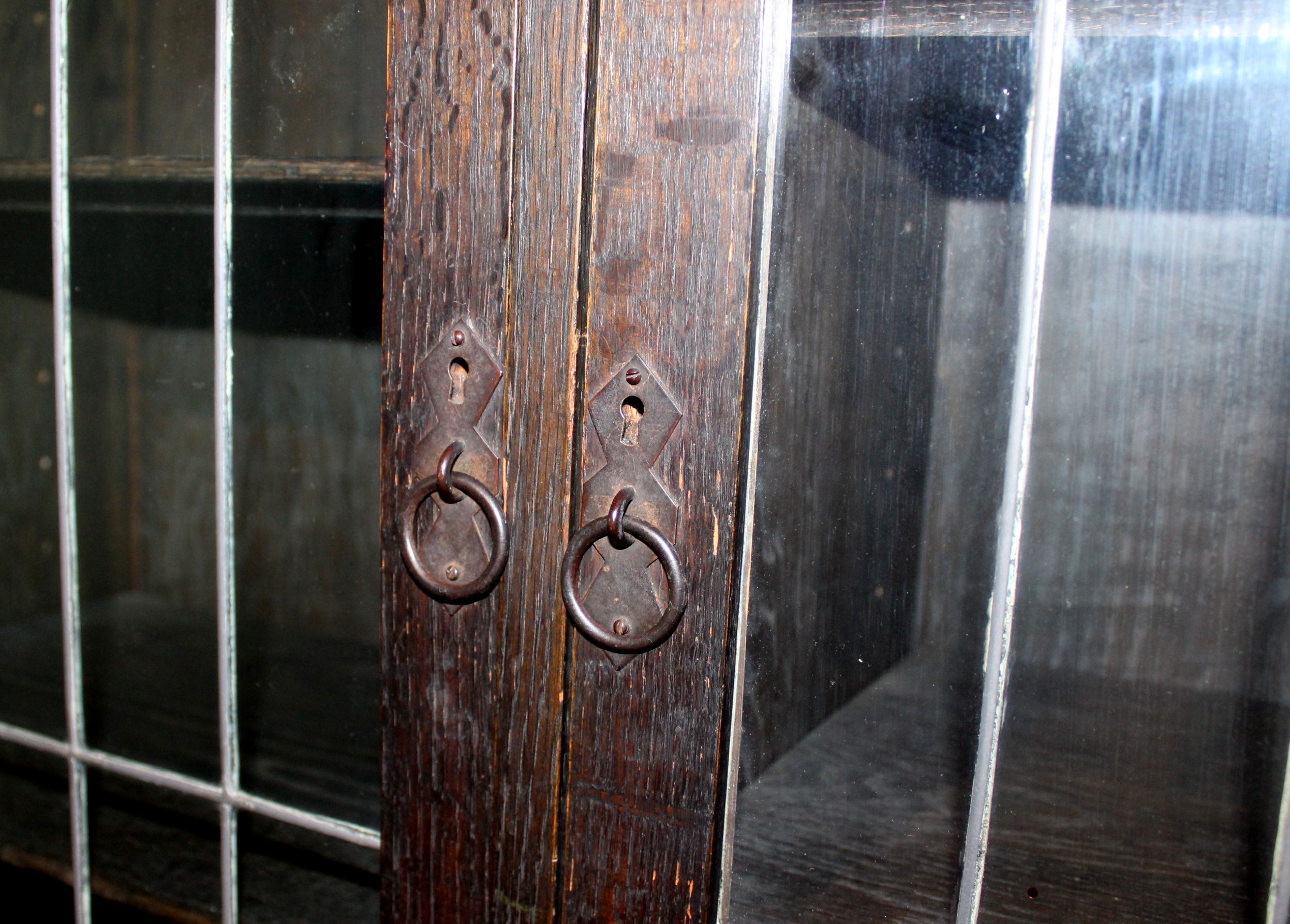 Antique Limbert Glass-Front Bookcase
