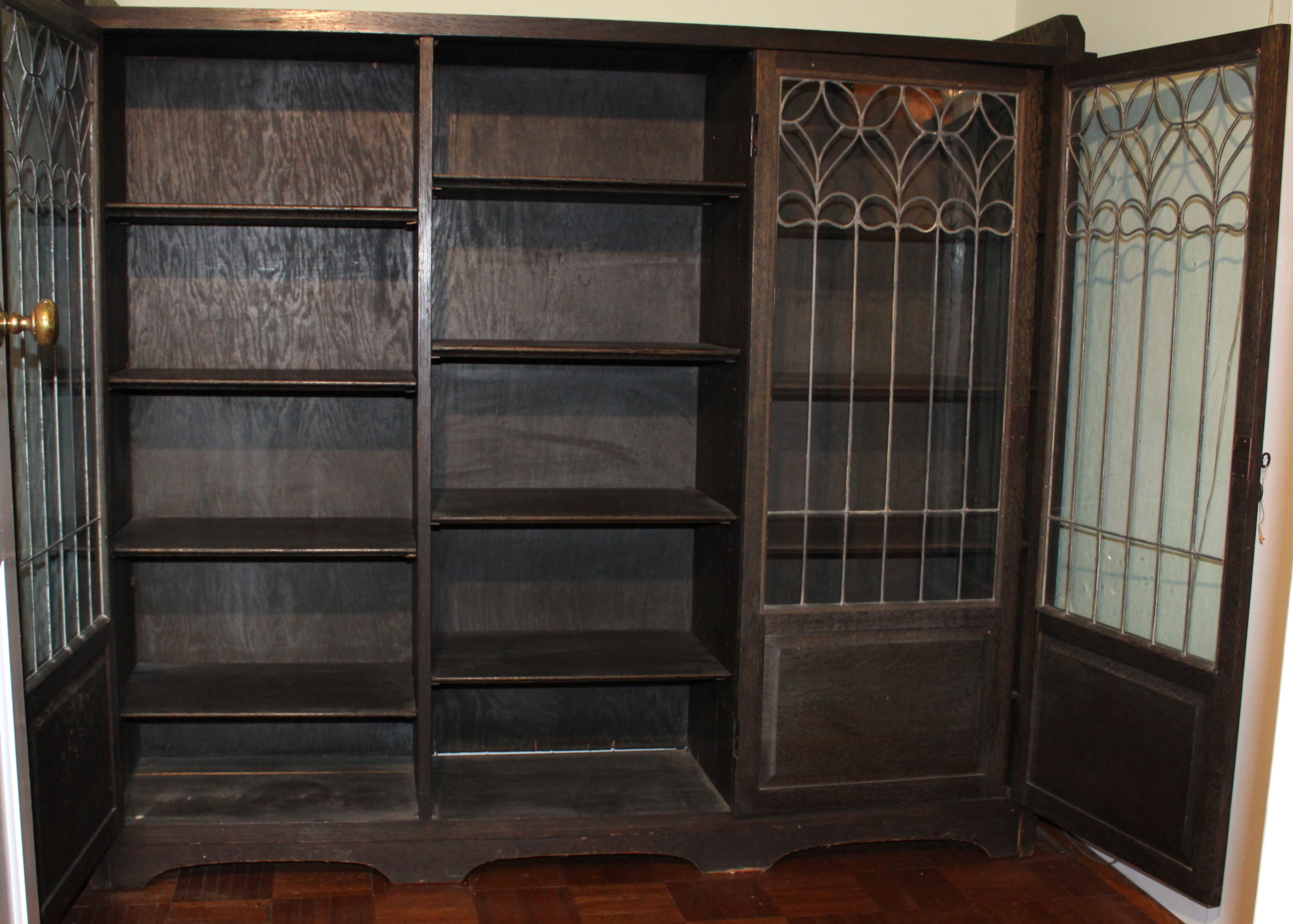 Antique Limbert Glass-Front Bookcase