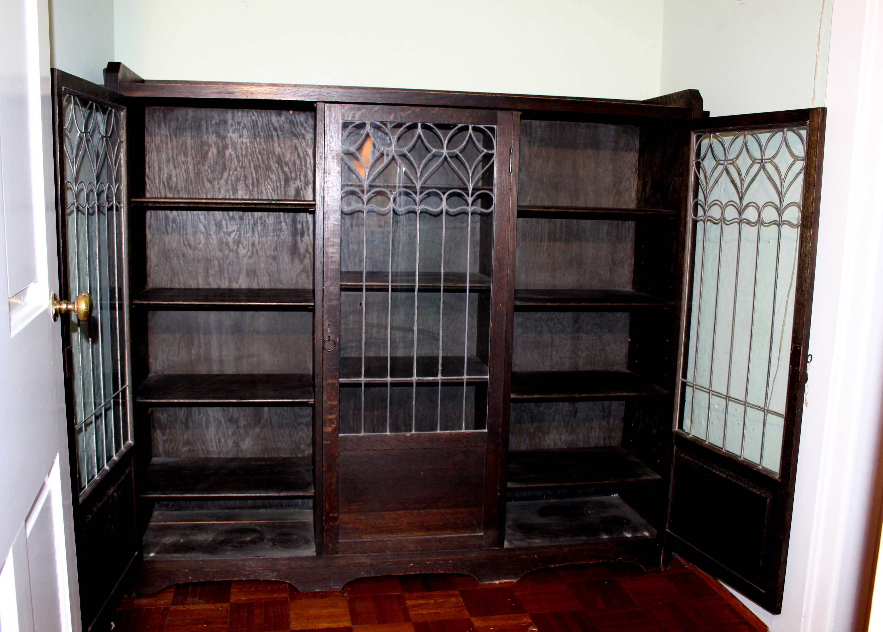 Antique Limbert Glass-Front Bookcase
