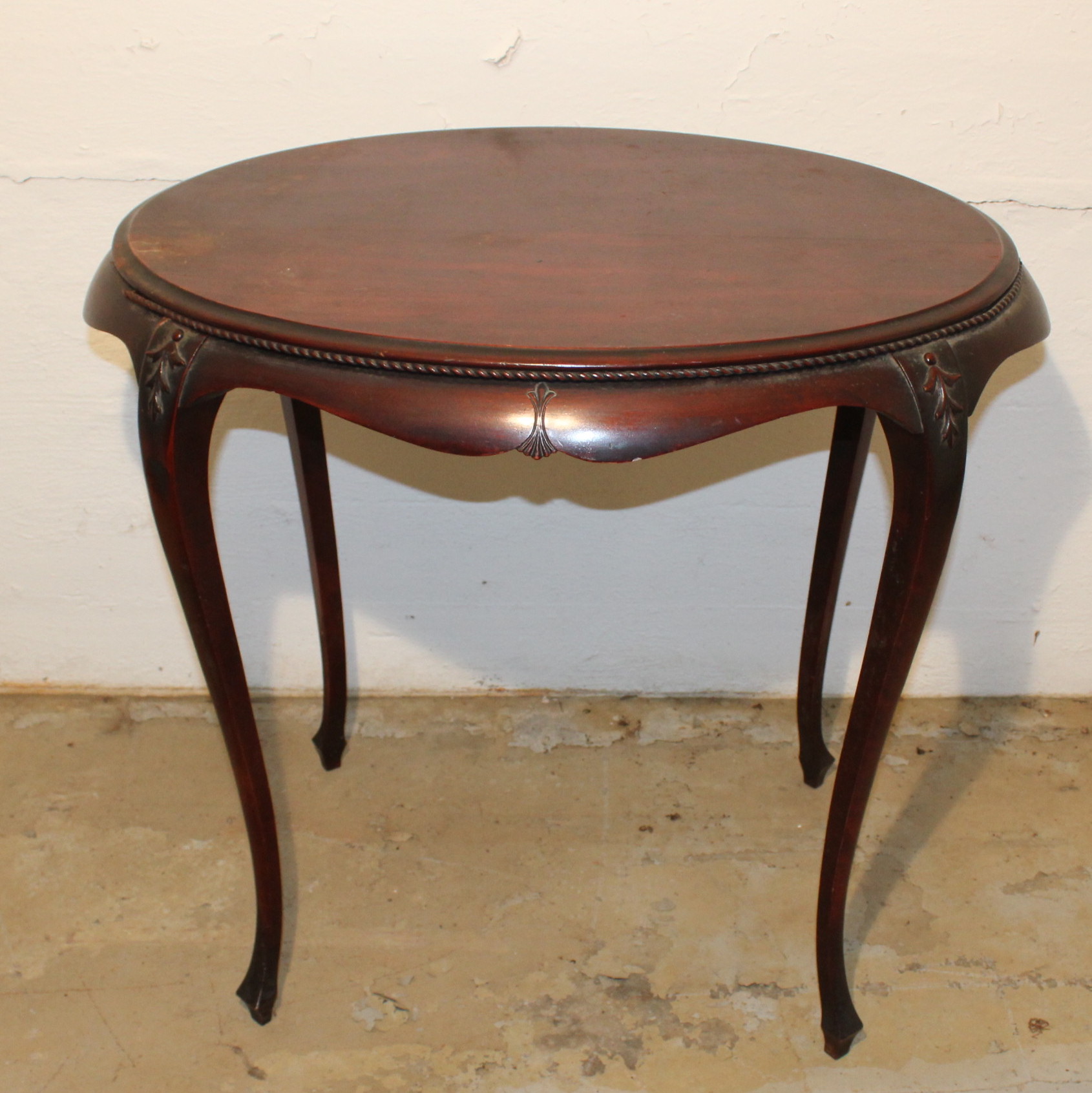 Queen Anne Style Mahogany Hall Table