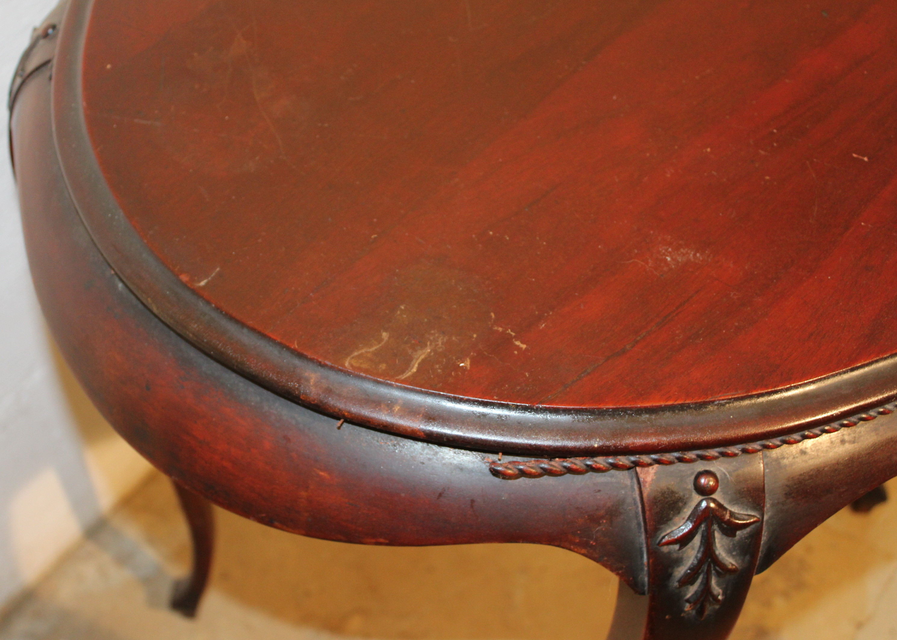 Queen Anne Style Mahogany Hall Table