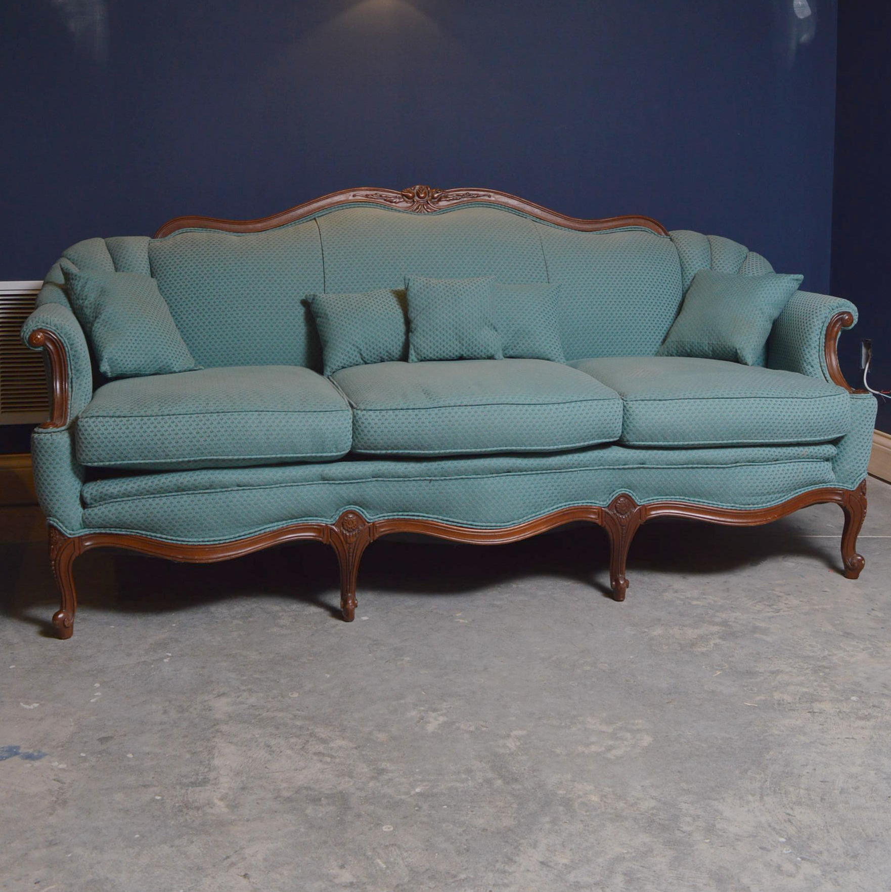 Victorian Style Upholstered Sofa