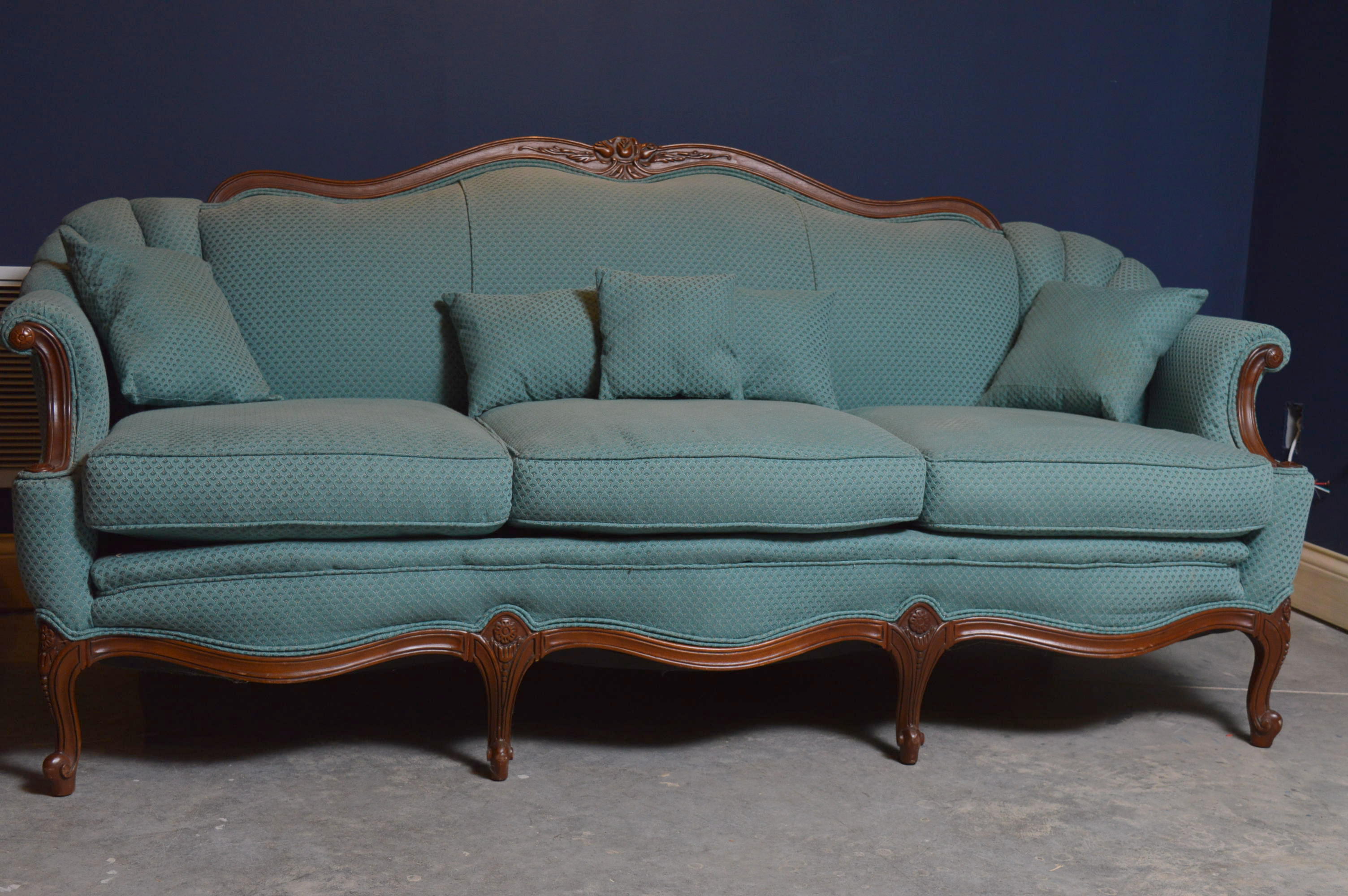 Victorian Style Upholstered Sofa