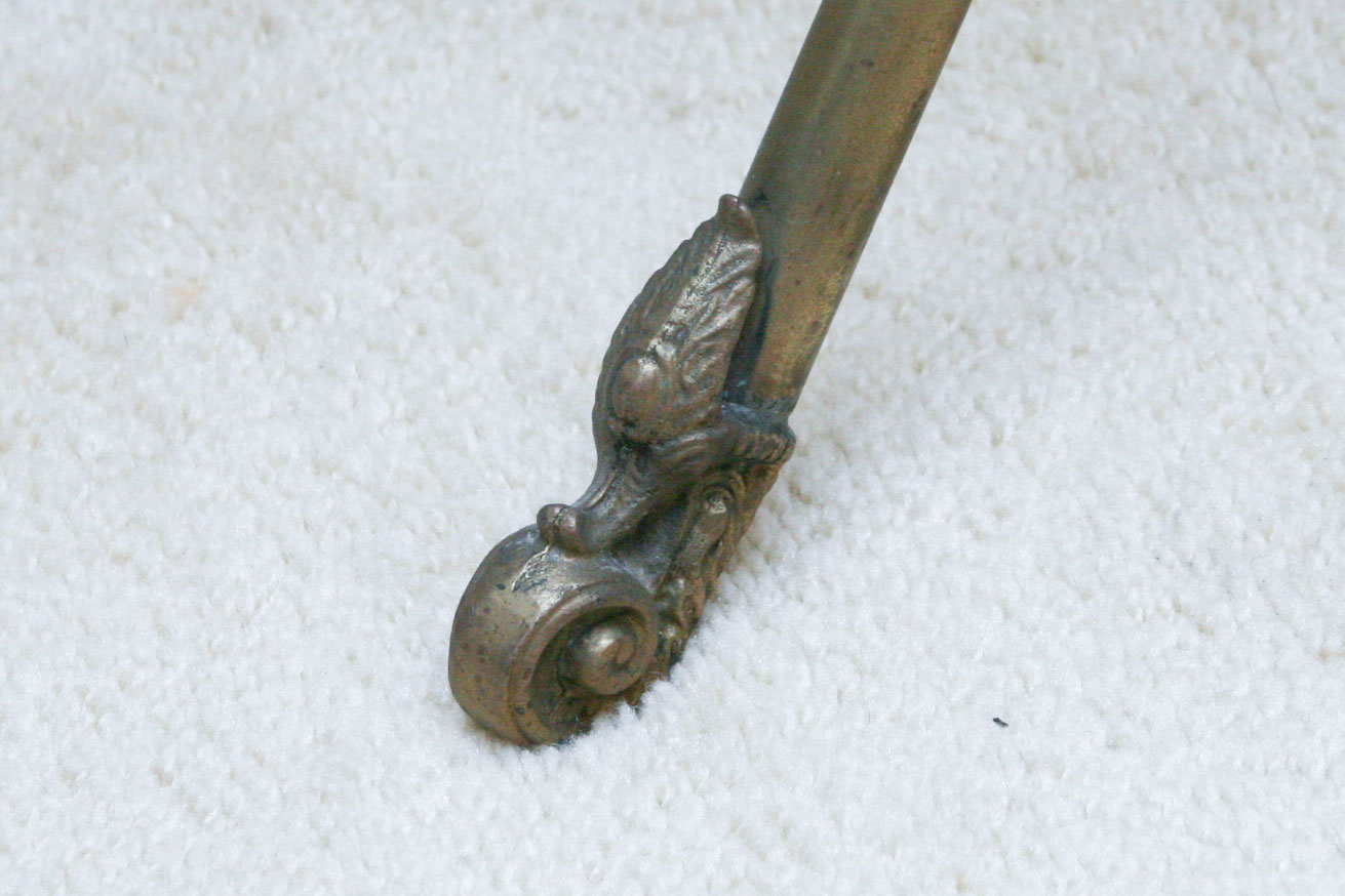 Marble-Topped Brass Plant Stand