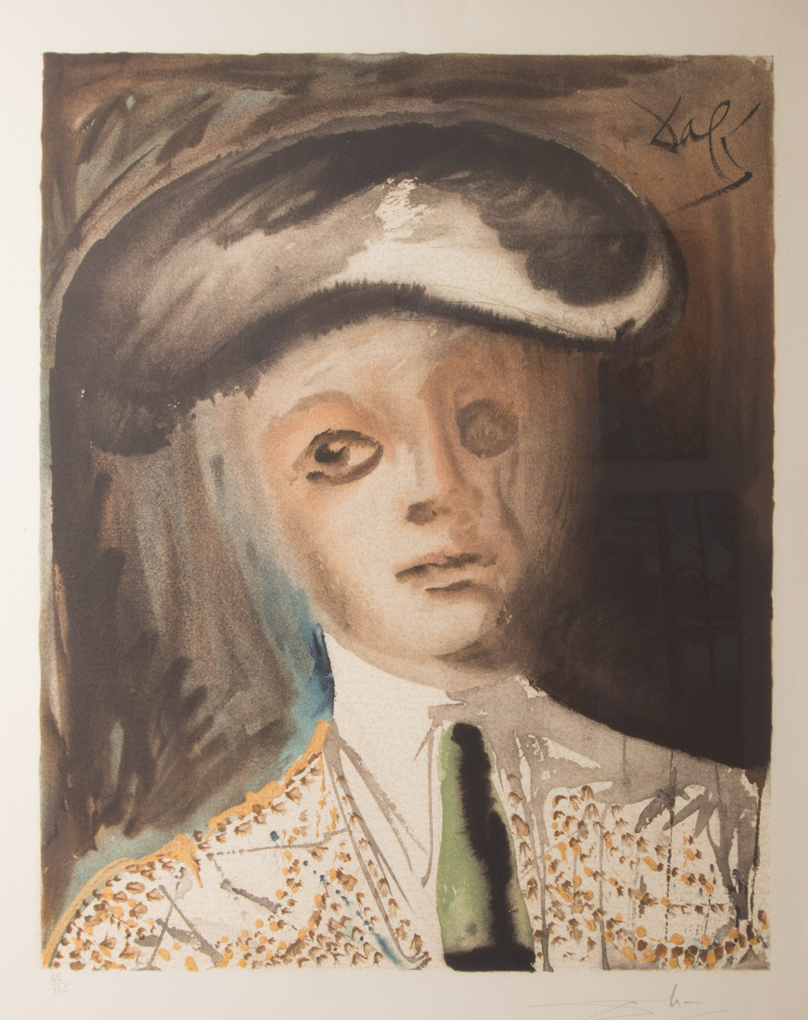 Signed Dali "Portrait of the Bullfighter Hero, Escamillo"