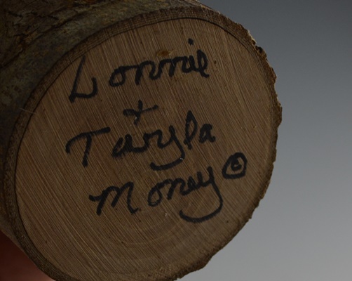 Wood Carved Puffin and Woodpecker Sculptures