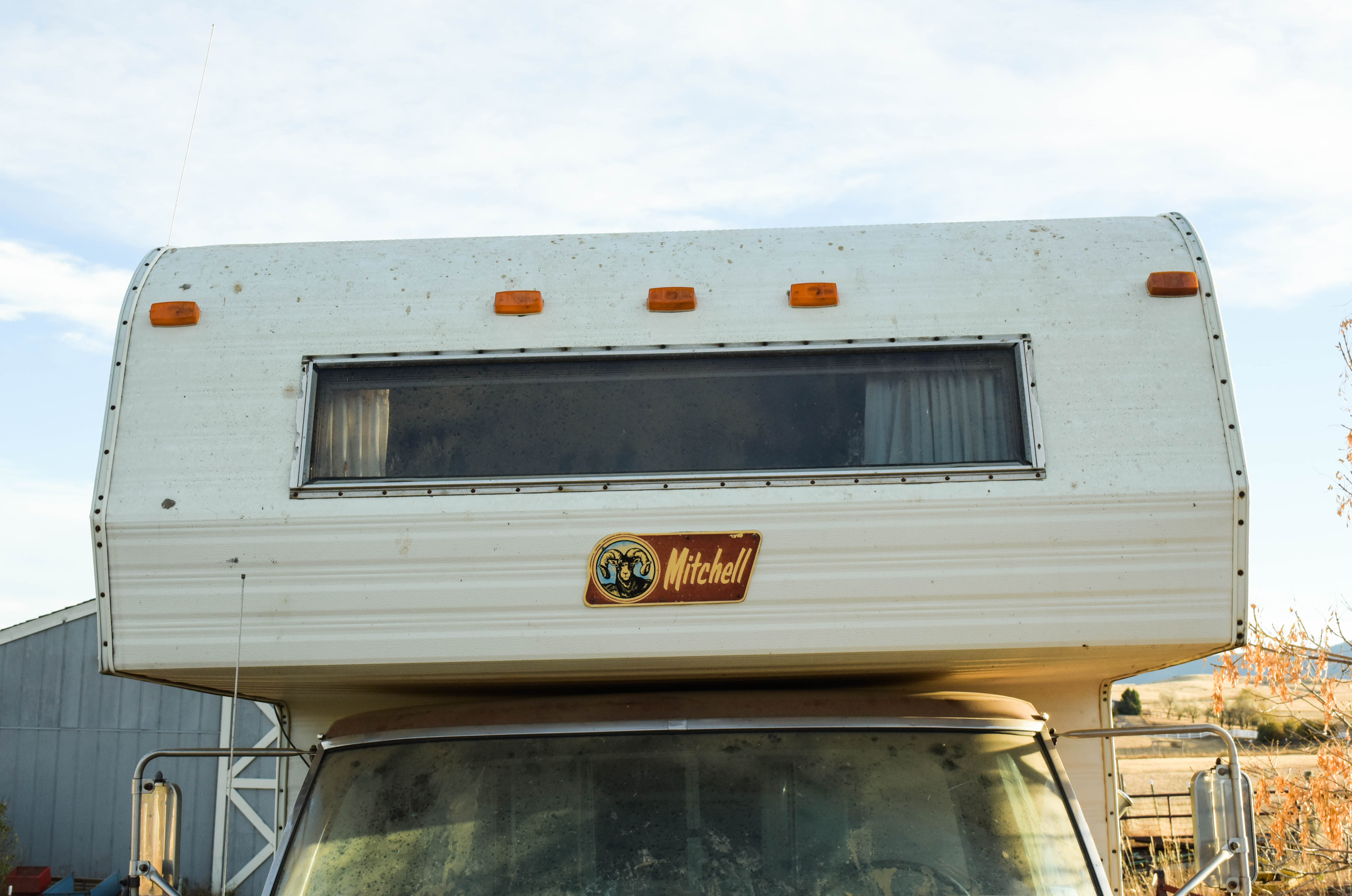 1973 Ford F350 Pickup and 1978 Mitchell Over-Cab Camper